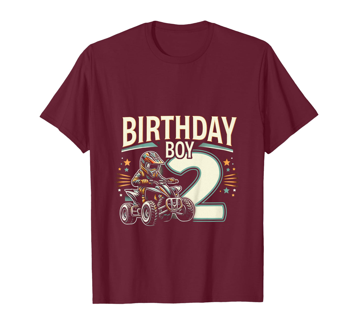 Kids 2 Year Old quad ATV Four Wheeler 2nd Birthday Boy T-Shirt