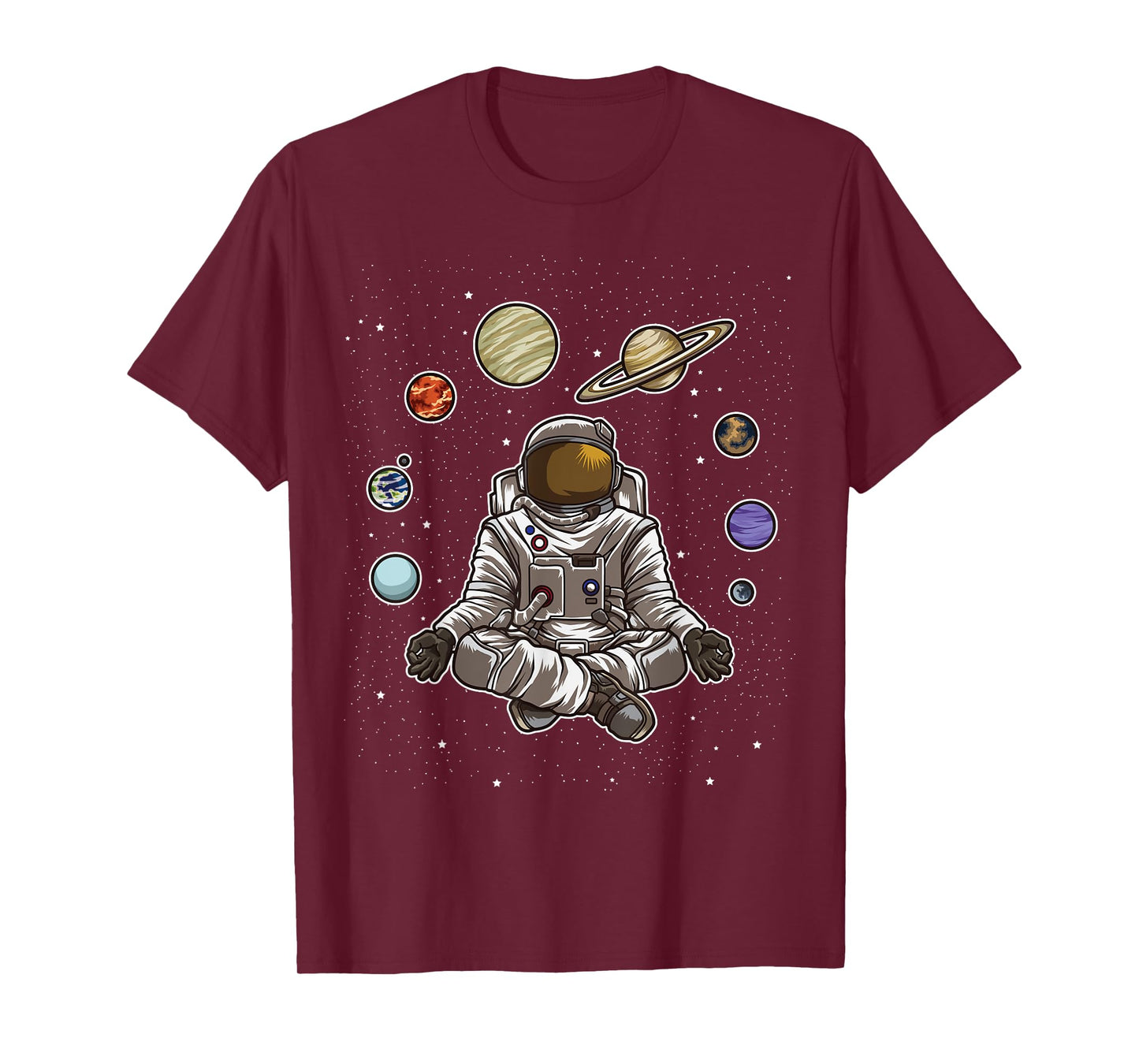 Yoga Astronaut Meditates In Space And feels The Galaxy T-Shirt
