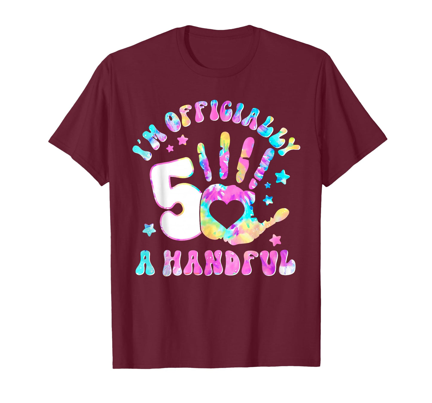 Kids I'm Officially a Handful 5th Birthday Party Funny Five T-Shirt