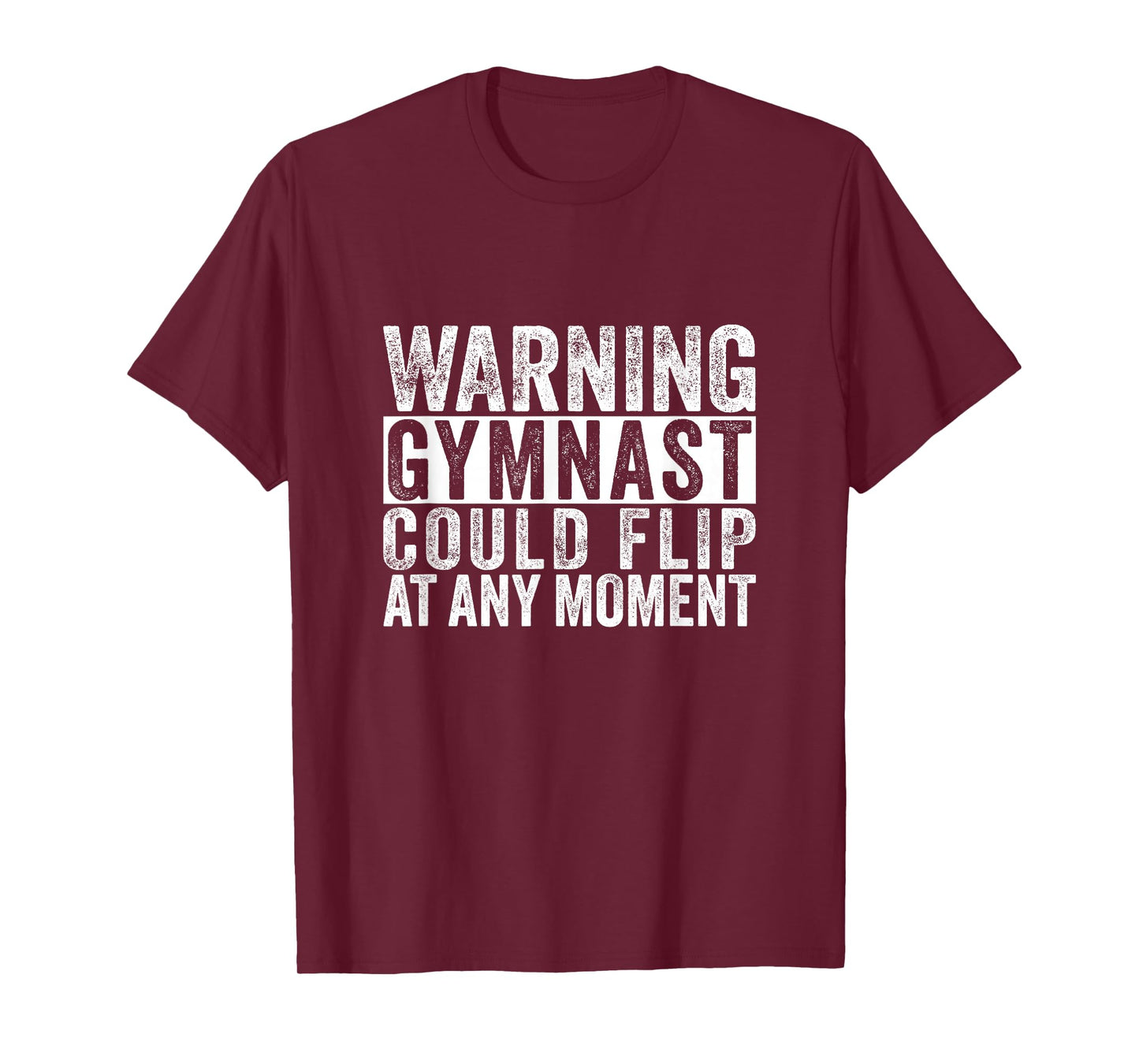 Warning Gymnast Could Flip Funny Boys Gymnastics T-Shirt