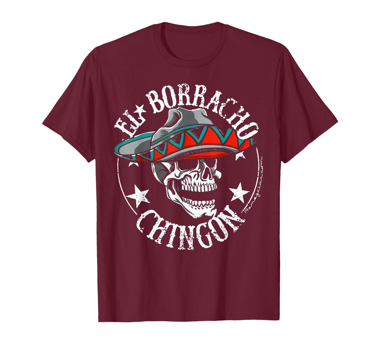El Borracho Chingon Mexican Sugar Skull Cinco De Mayo T-Shirt