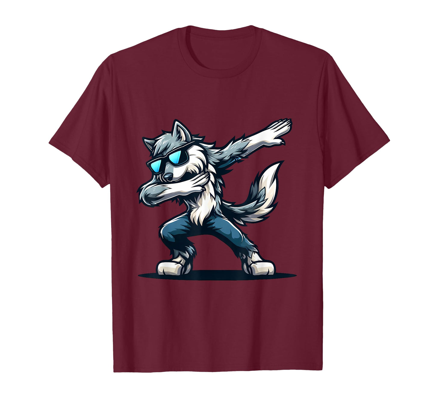 Funny Dab Timber Wolf Dancing Dabbing Wolf T-Shirt