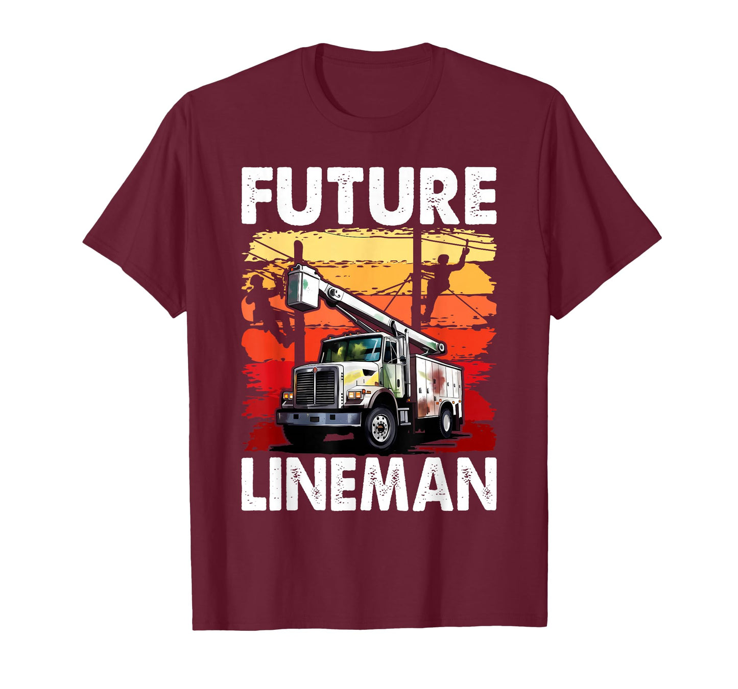 Future Lineman Bucket Truck Kid Future Electric Cable To Be T-Shirt