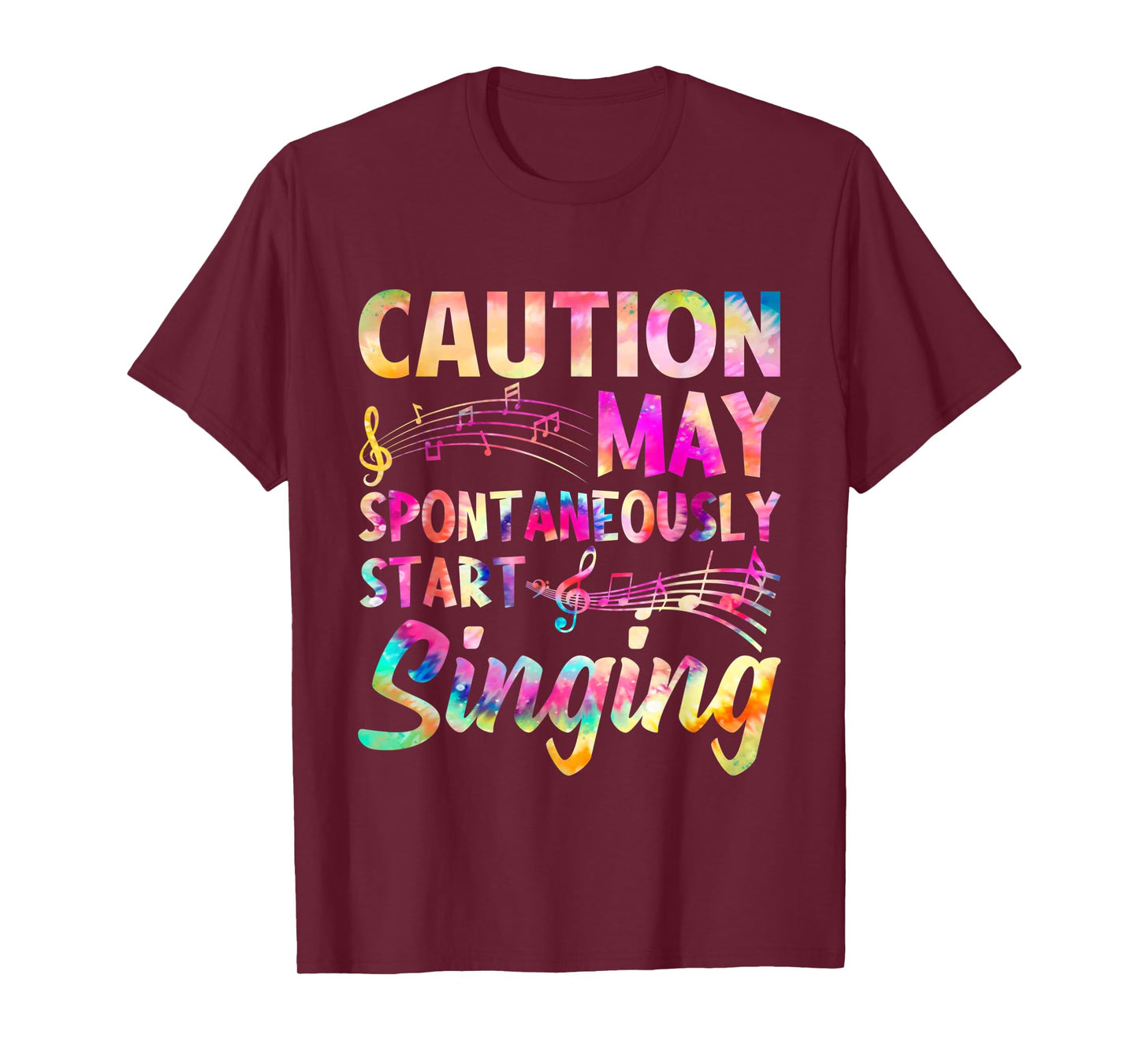 Caution May Begin Spontaneously Singing Choir Band Music T-Shirt