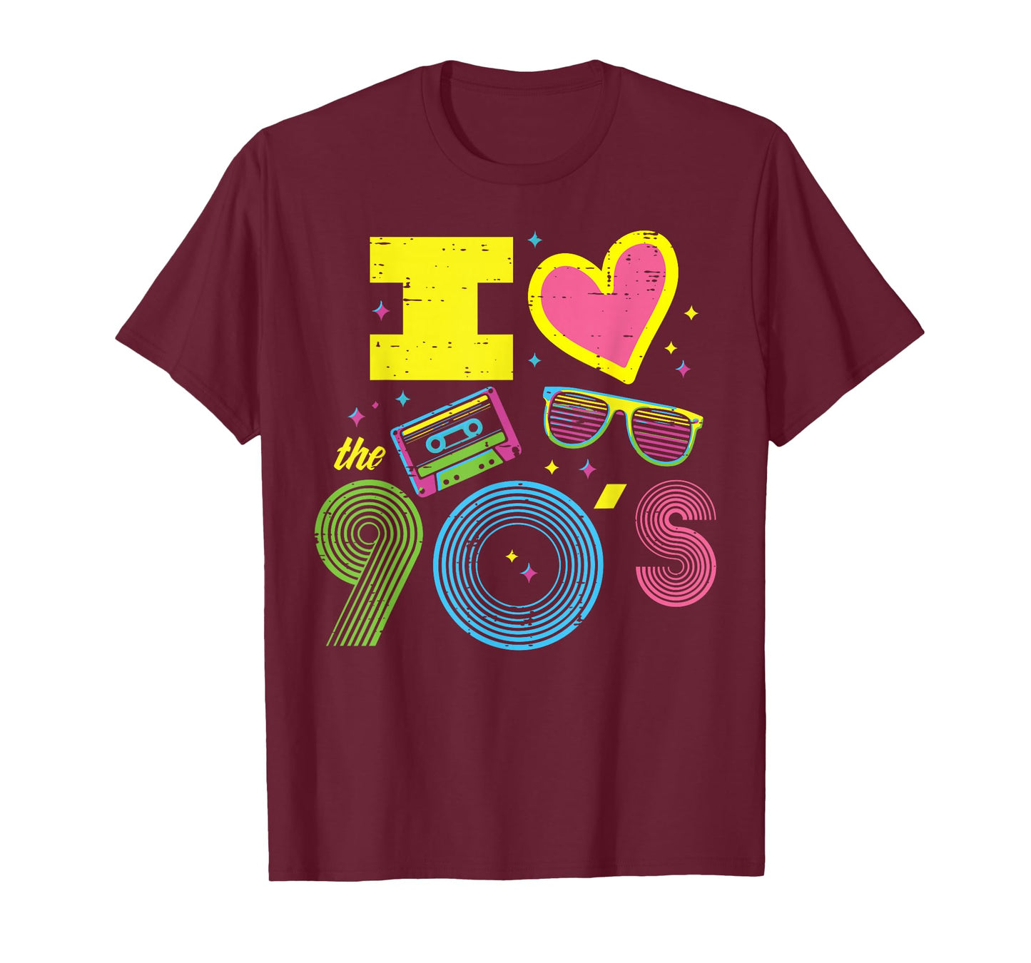 I Love Heart The 90s Retro Throwback Vibes Women Men Kids T-Shirt