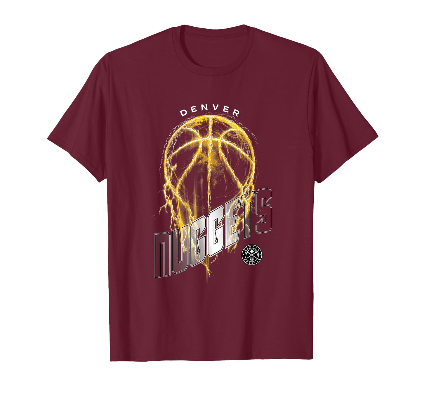 NBA Denver Nuggets Lightning Bolt Basketball Logo T-Shirt