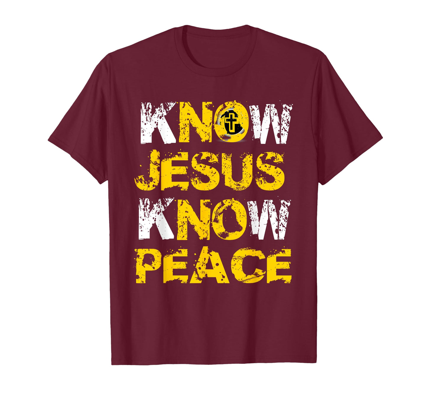 Know (No) Jesus Know (No) Peace Christian Love Yellow Shirt T-Shirt