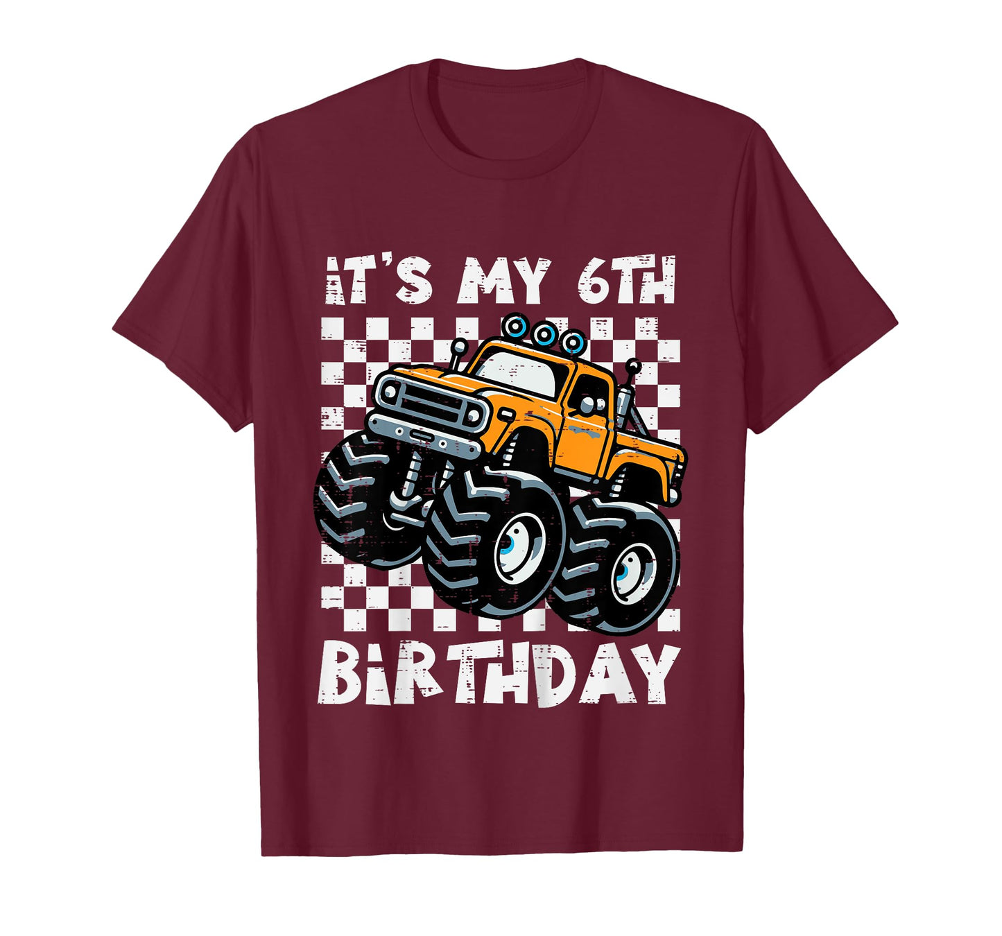 Kids Its My 6th Birthday Monster Truck 6 Year Old Bday Boys Kids T-Shirt