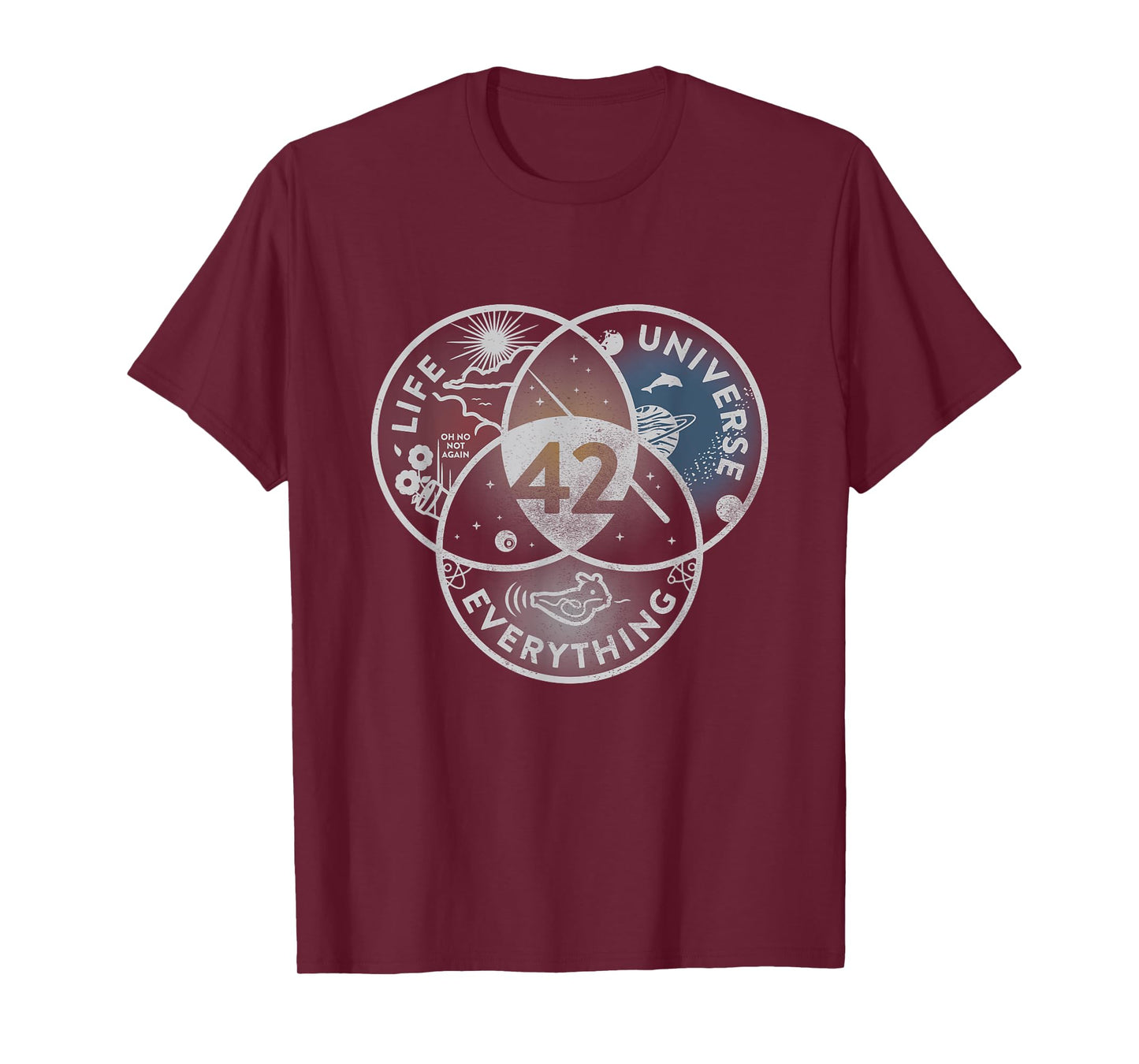 Venn Diagram Life The Universe And Everything - 42 Life T-Shirt