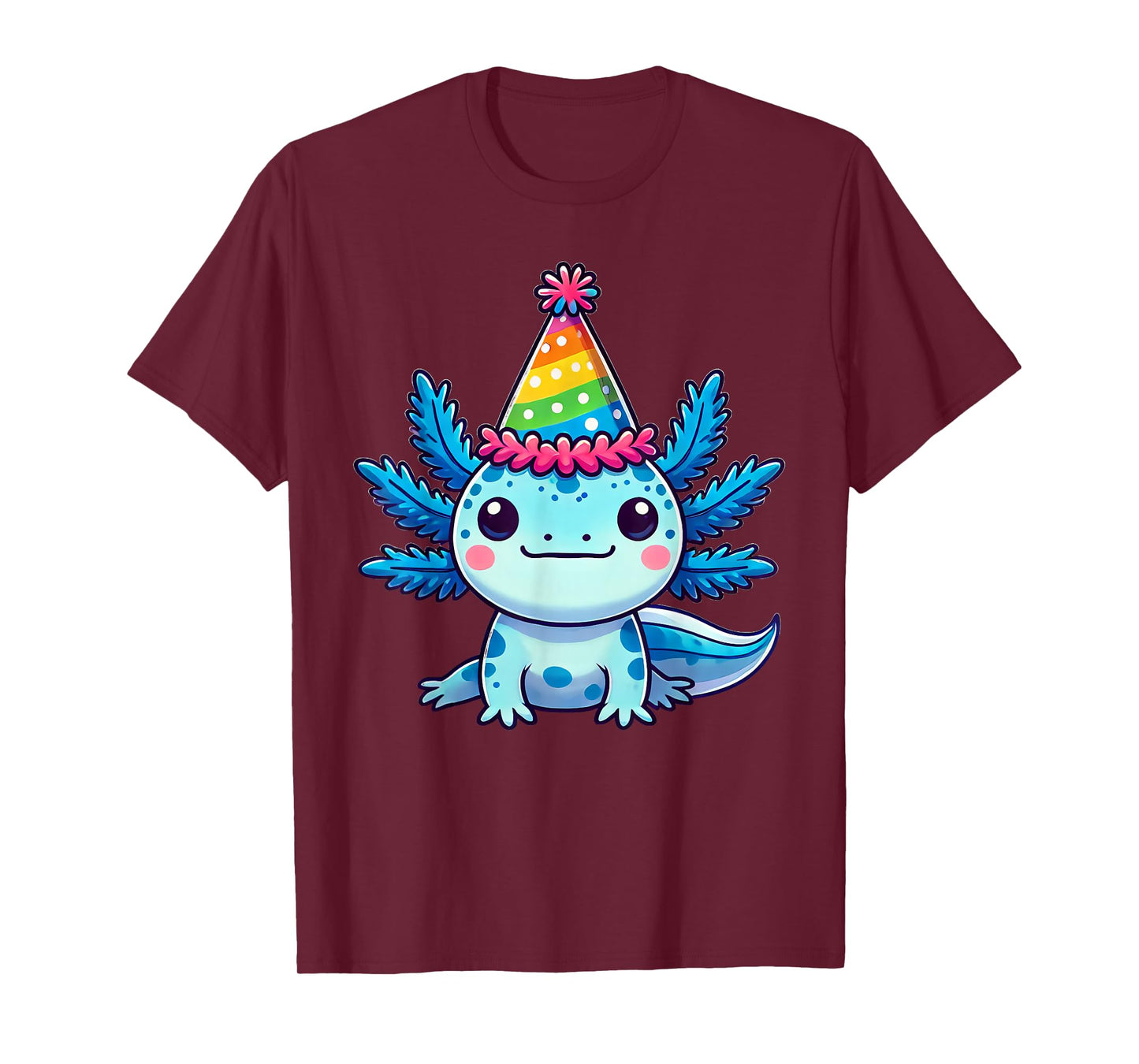 Anime Kawaii Axolotl Birthday Party Hat T-Shirt