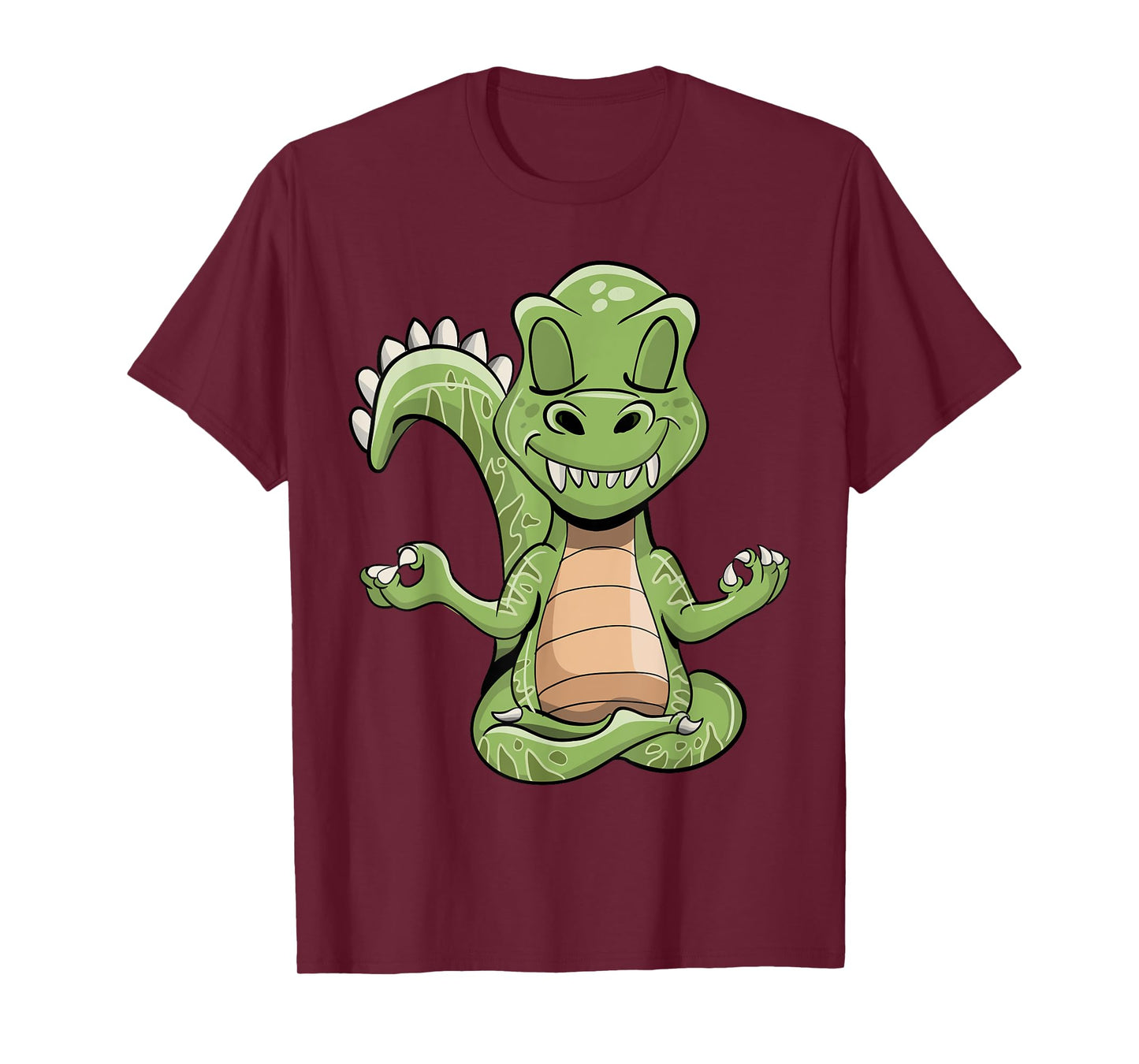 Dino Yoga Dinosaur Dragon Meditating T-Rex Yogasaurus Zen T-Shirt