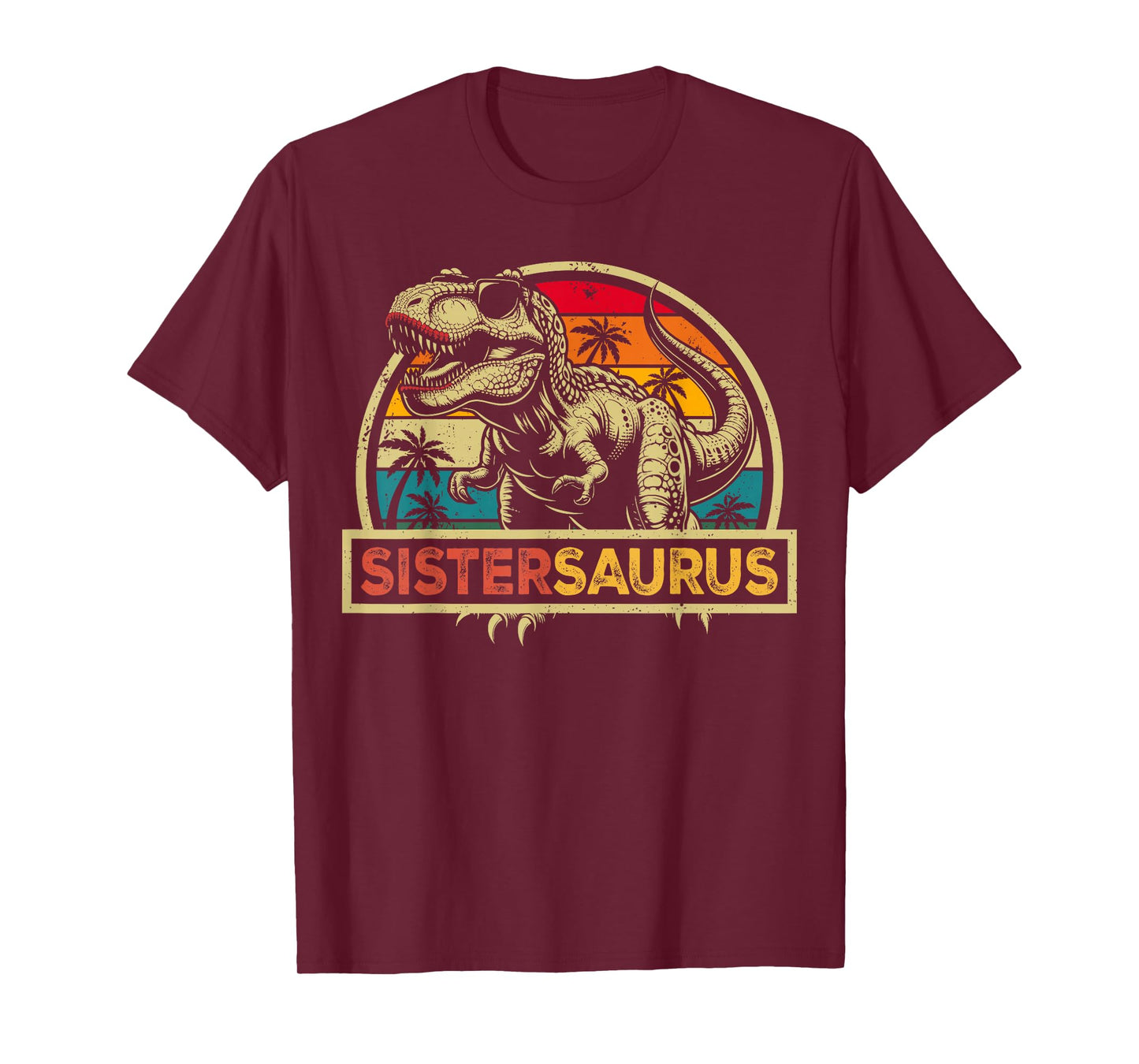 Sistersaurus T Rex Dinosaur Sister Saurus Family Matching T-Shirt