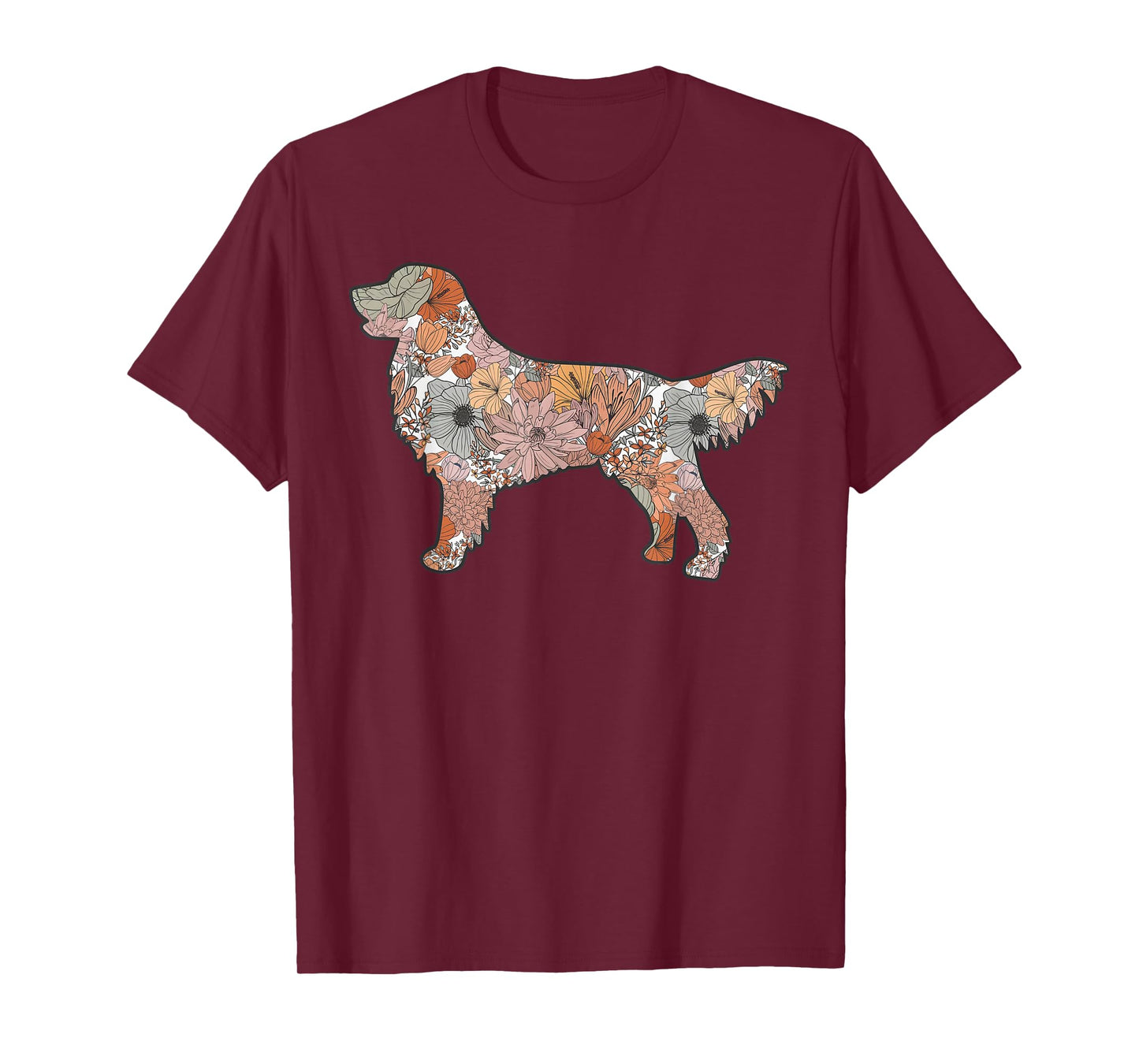 Wildflower Golden Retriever, Cute Mother's Day Golden Mom T-Shirt