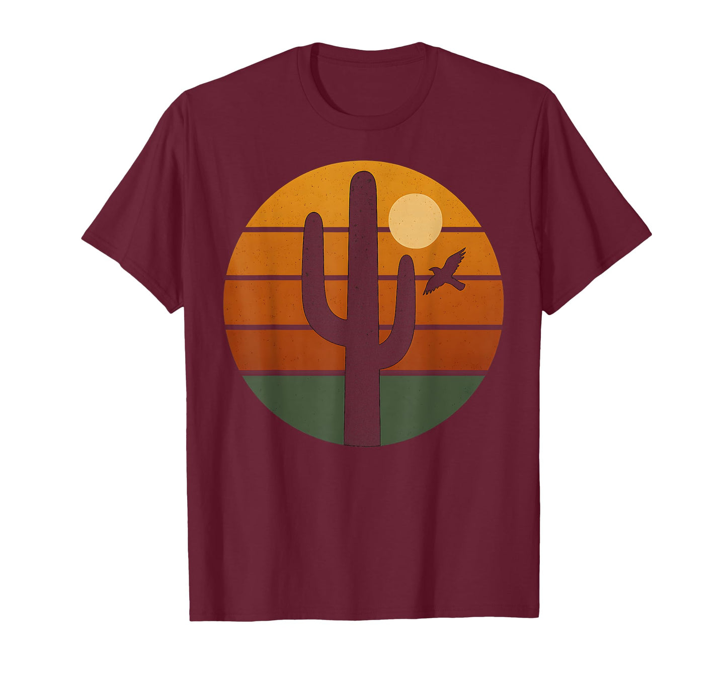Vintage Sunset Saguaro Cactus Retro Desert T-Shirt