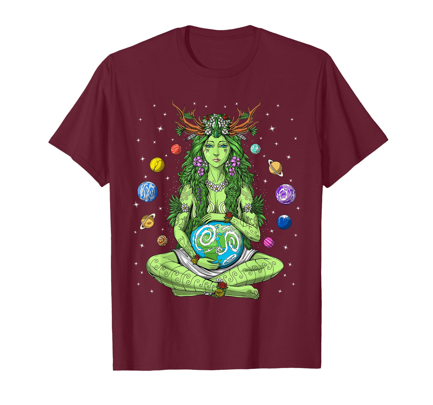 Gaia Greek Goddess Pagan Mother Earth Hippie Nature Witchy T-Shirt