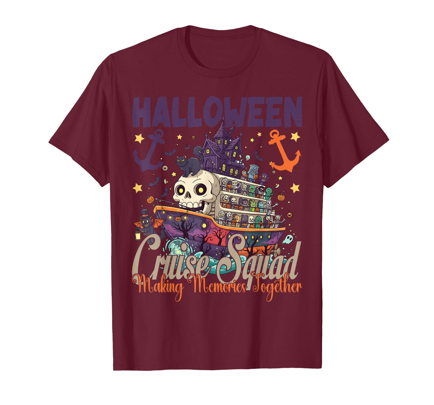 Halloween Cruise Squad 2025 Halloween Trip Family Cruising T-Shirt