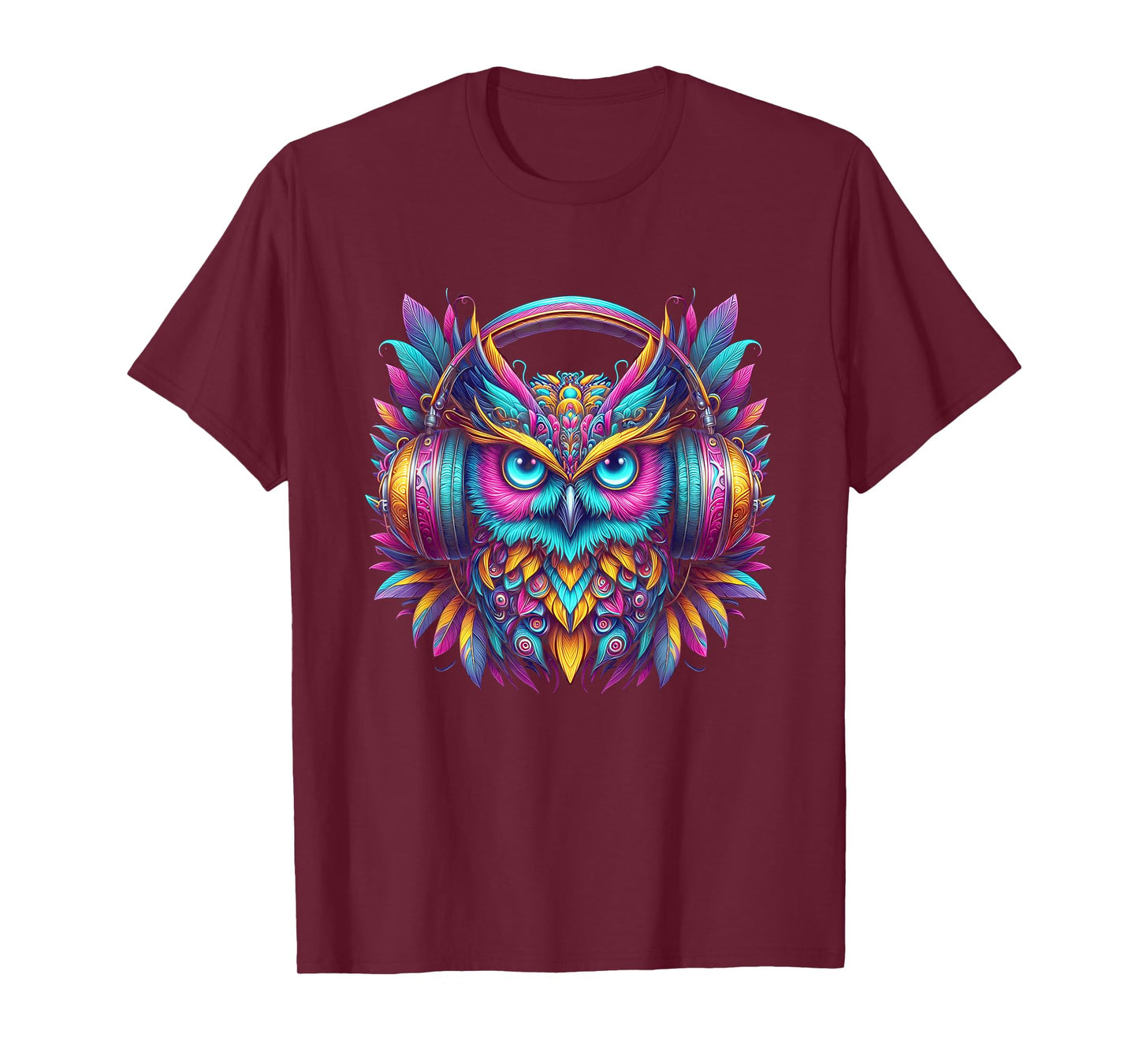 Rave Rainbow Owl House EDM Festival Raver Animal EDC T-Shirt