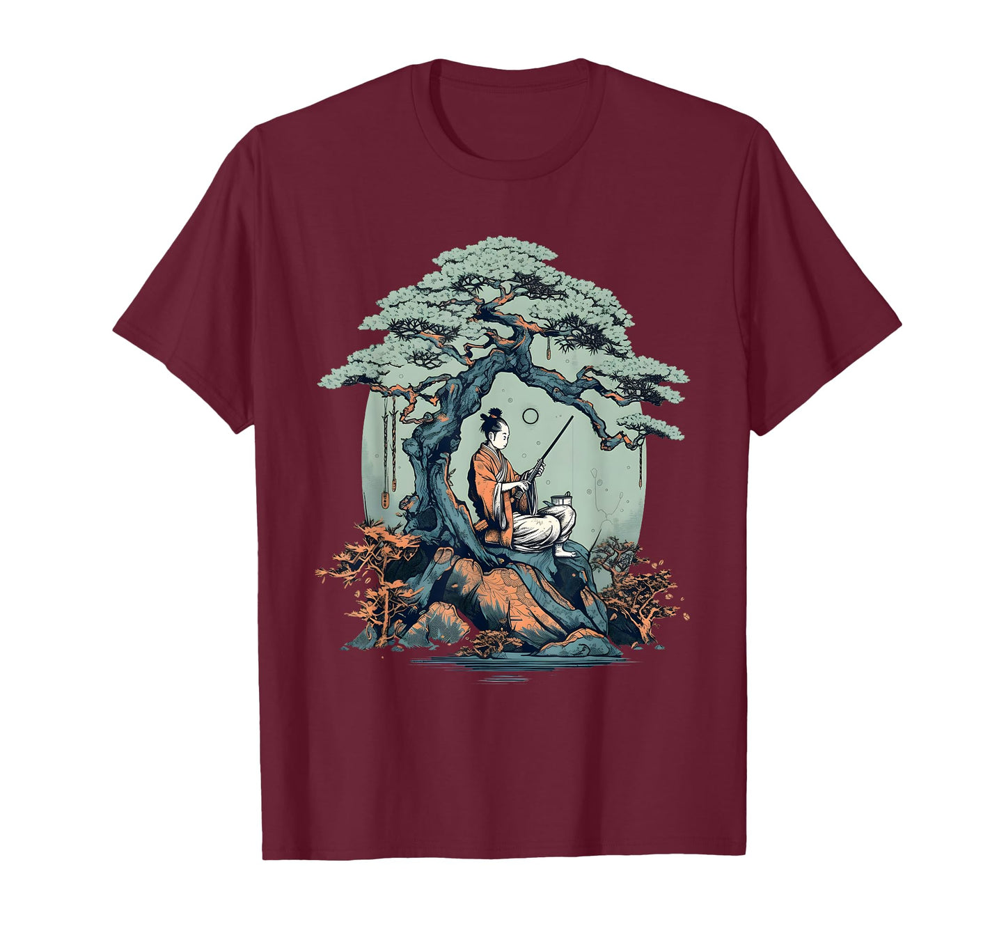 Relaxing Samurai Bonsai Tree T-Shirt
