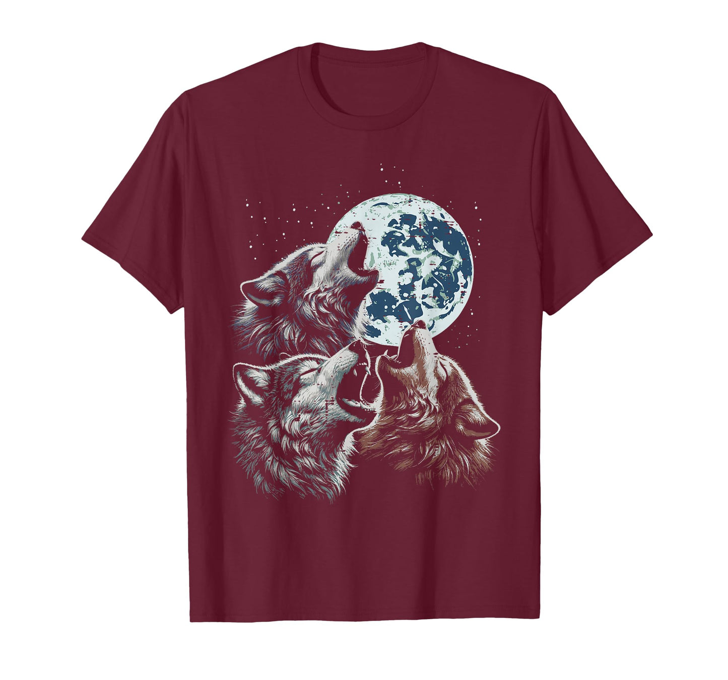 Wolves Cursed Moon Howl Funny Wolf Meme Parody Men Women Kid T-Shirt