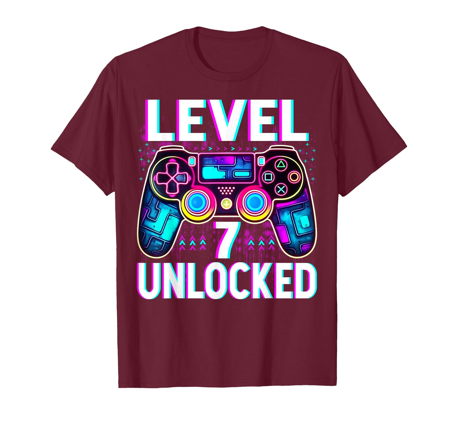 Level 7 Unlocked Shirt Funny Video Gamer Geek 7th Birthday T-Shirt