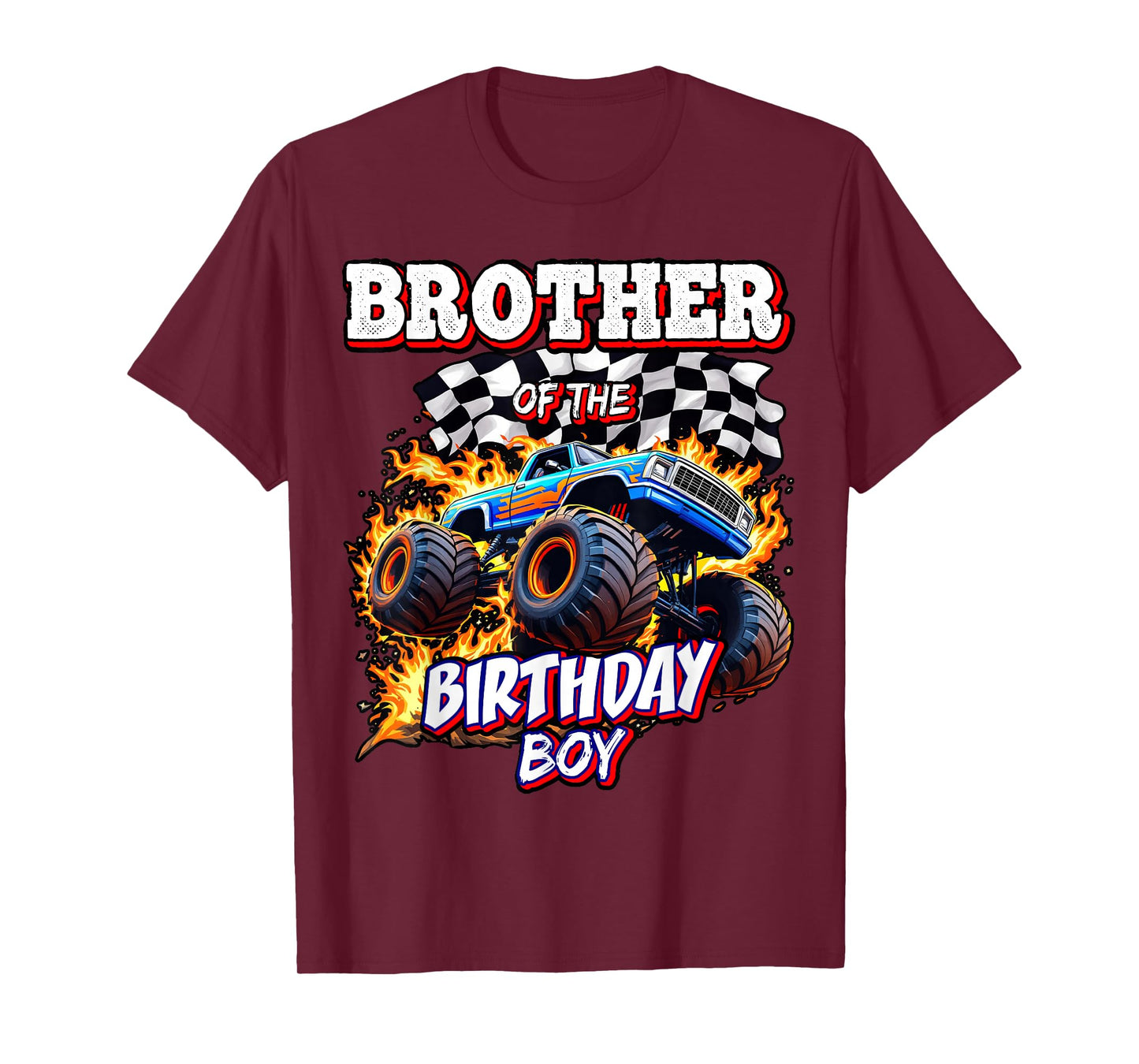 Brother of the Birthday Boy Monster Truck Birthday T-Shirt