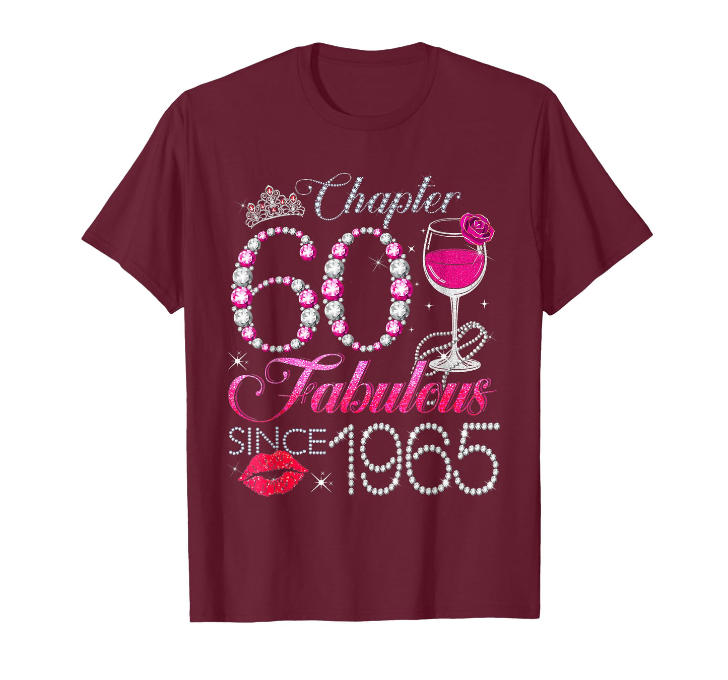 Chapter 60 Fabulous Since 1965 60th Birthday Queen Diamond T-Shirt