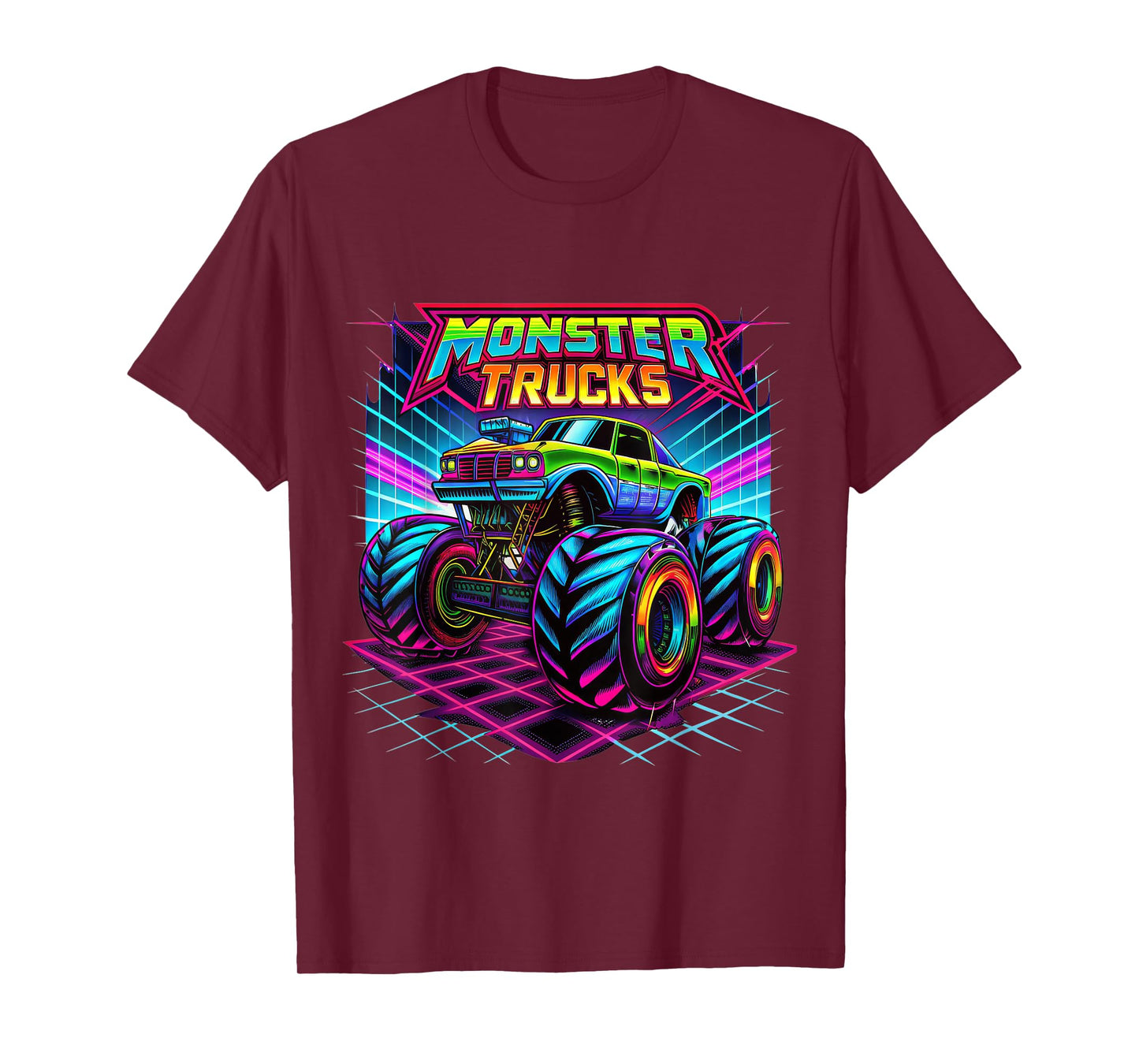Monster Truck Colorful Graffiti For Toddlers Youth Adults T-Shirt