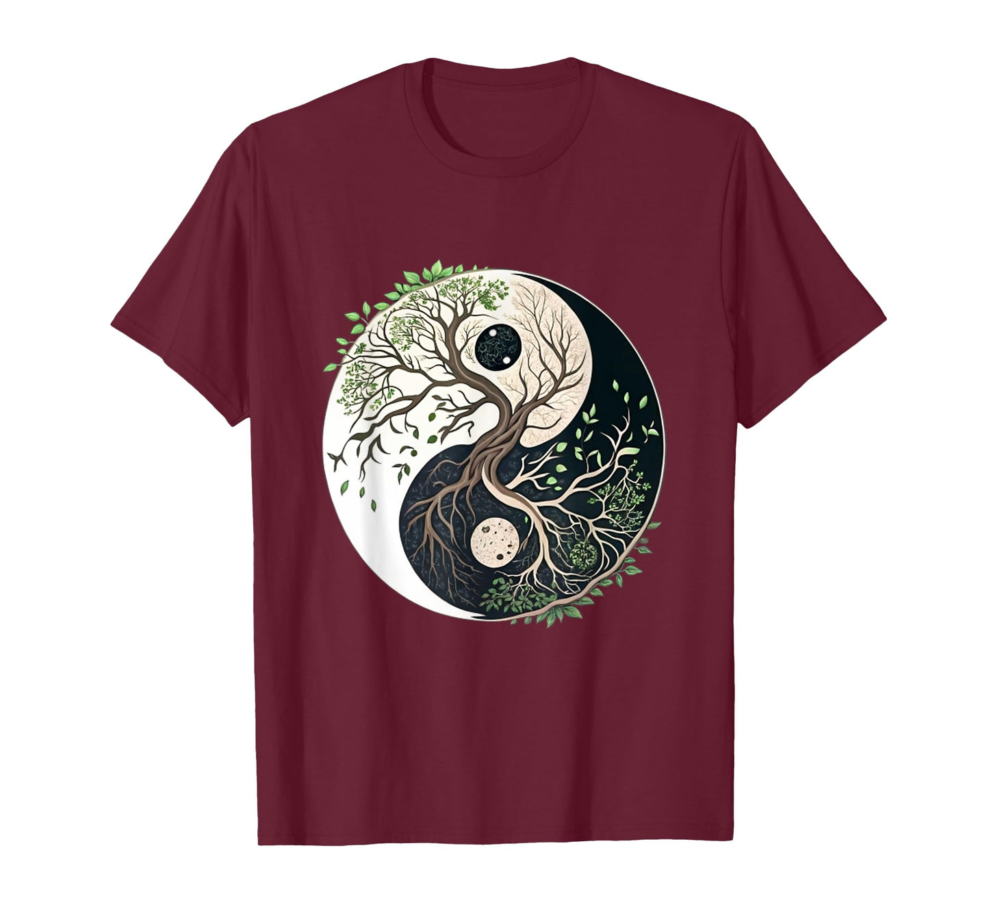 Tree of Life Yin Yang Yoga Nature Balance Art T-Shirt
