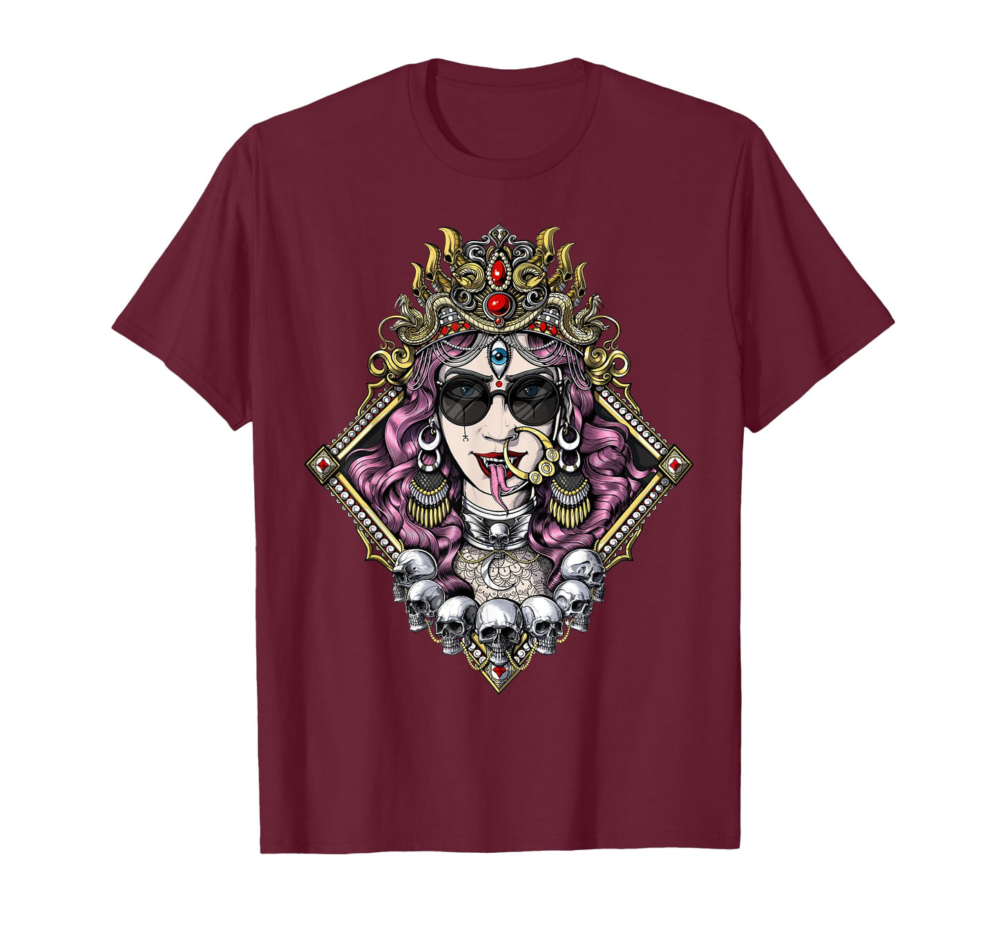Kali Hindu Goddess Gothic Goth Hinduism Spiritual Mythology T-Shirt