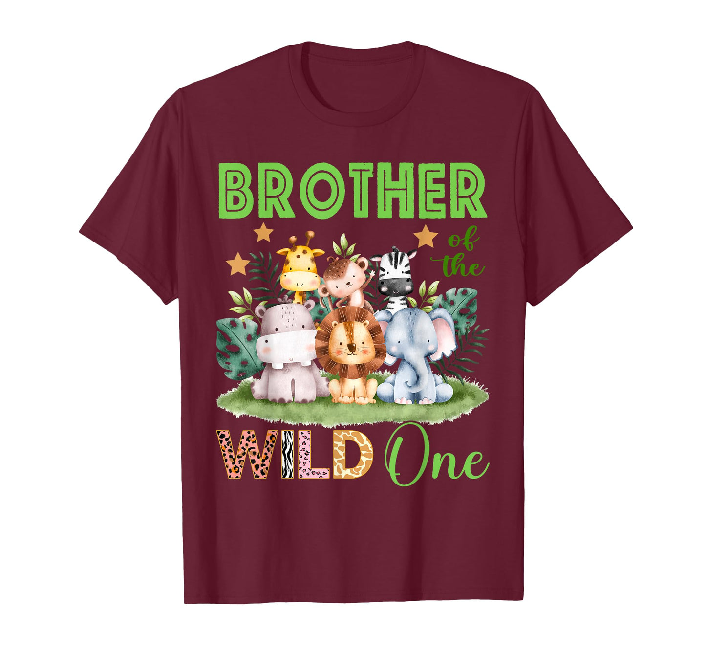 Brother Of The Wild One 1st Birthday Safari Family Matching T-Shirt