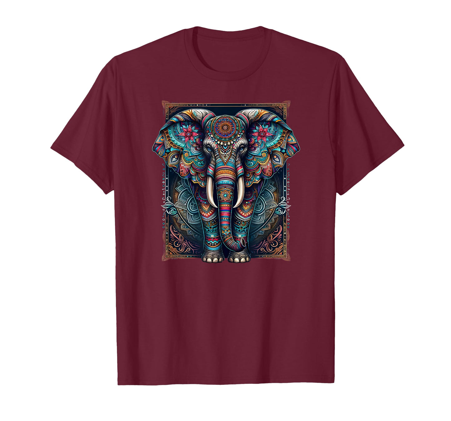 Mandala Elephant Wisdom Indian Elephant Zen Yoga Mindfulness T-Shirt