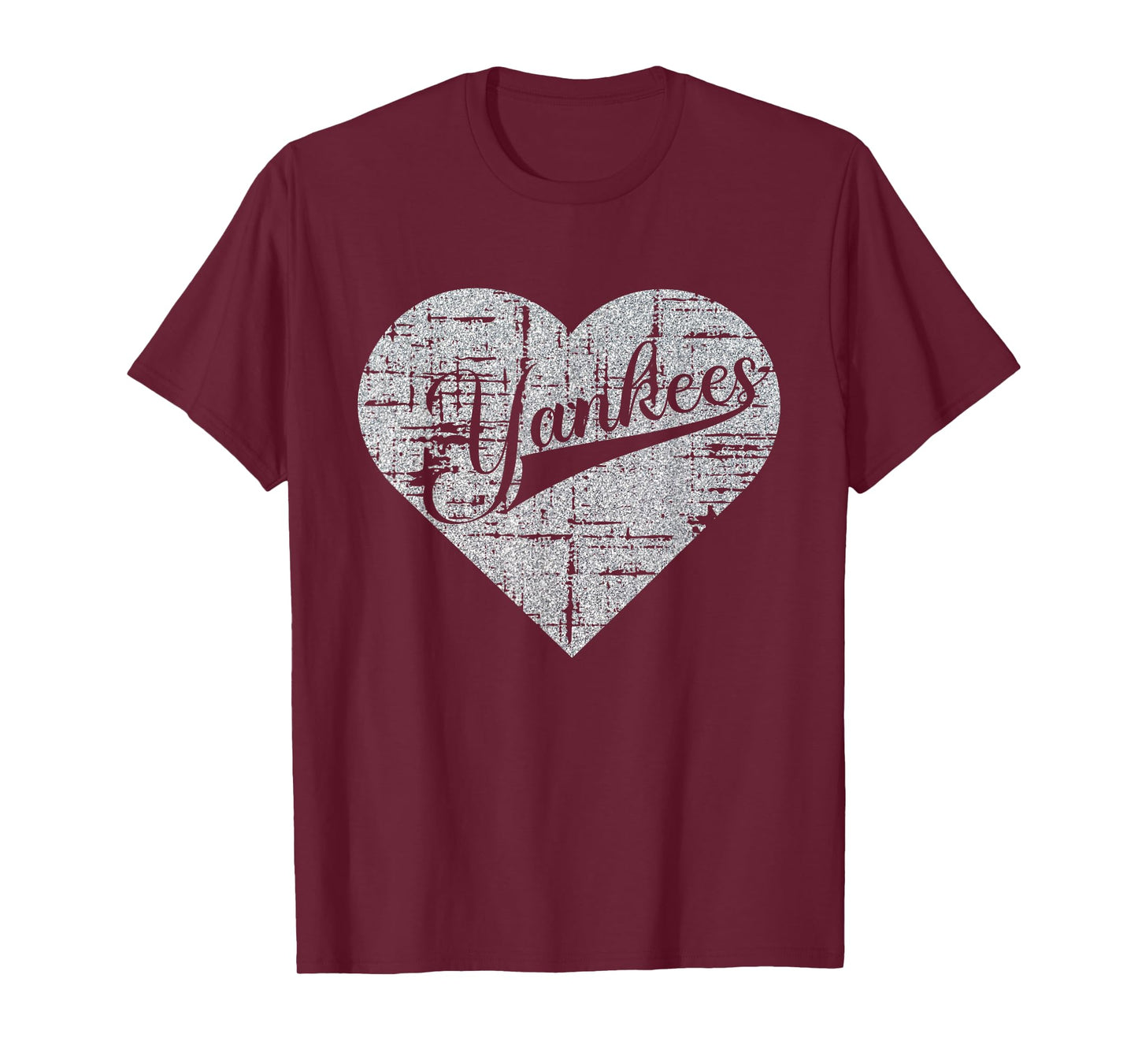 Vintage Heart Yankees I Love Yankees First Name Personalized T-Shirt
