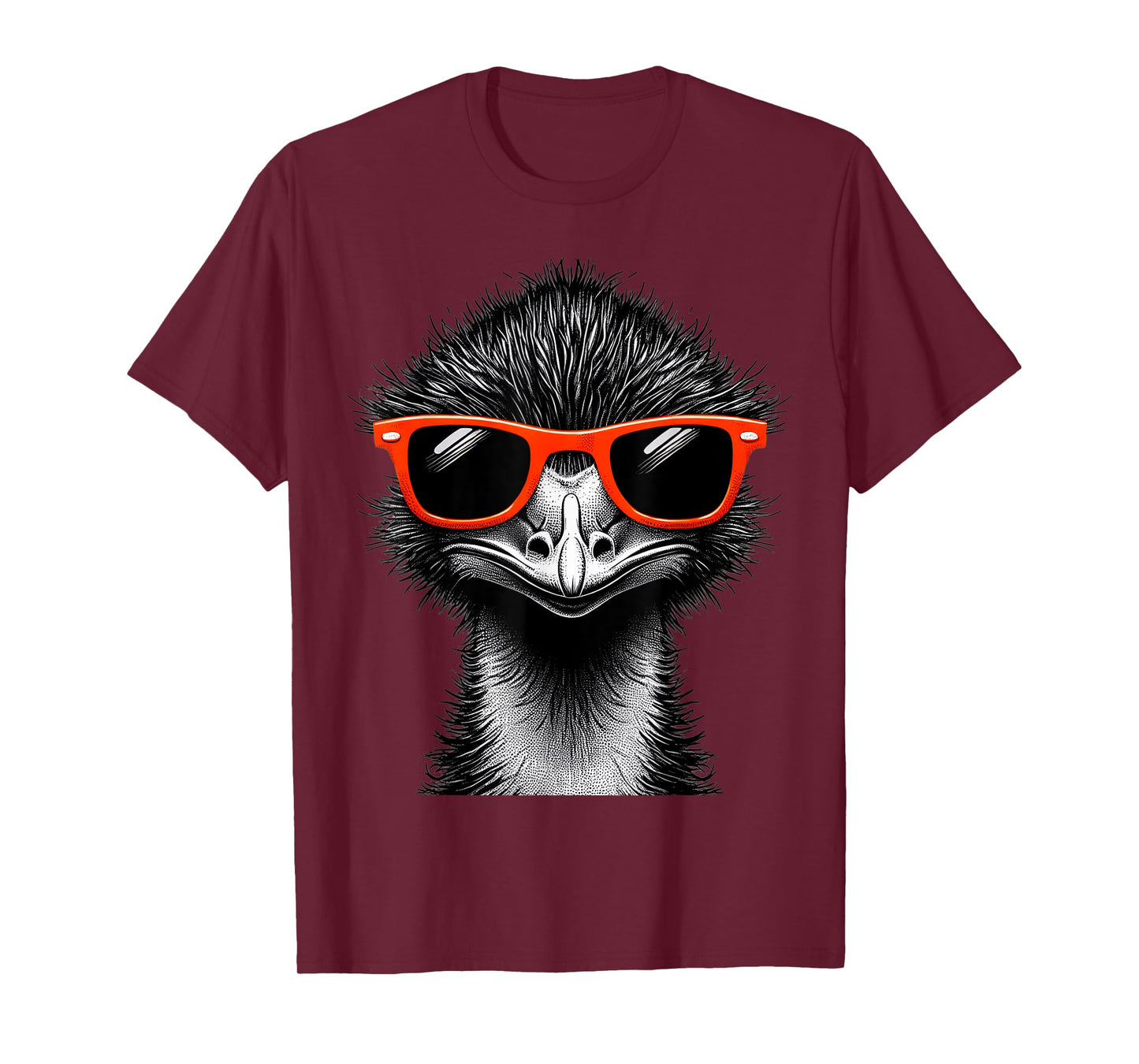 Cool Emu Bird Wearing Sunglasses Graphic Art T-Shirt
