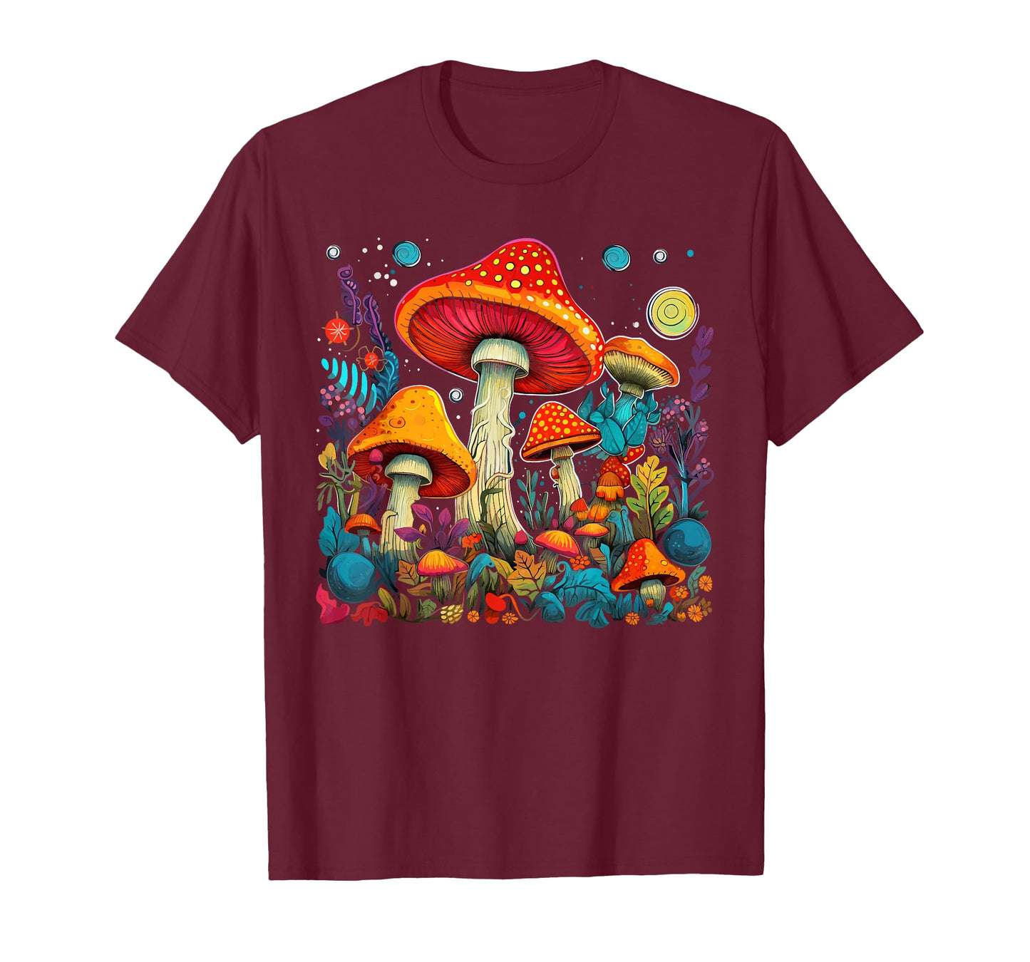 Hippie Mushrooms Psychedelic Forest Fungi Festival T-Shirt