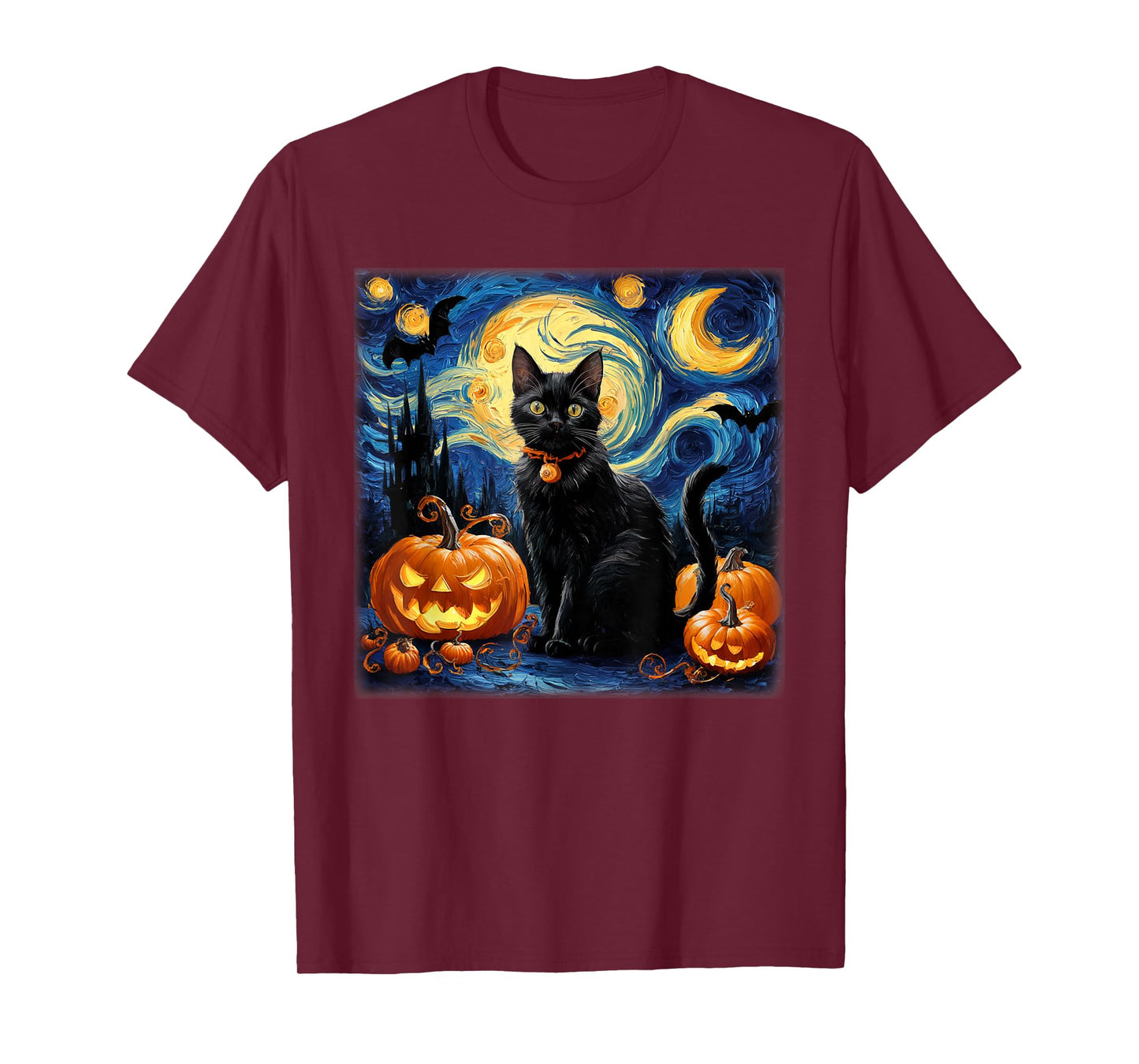 Fun Halloween Cat Lovers Van Gough Halloween Costume T-Shirt