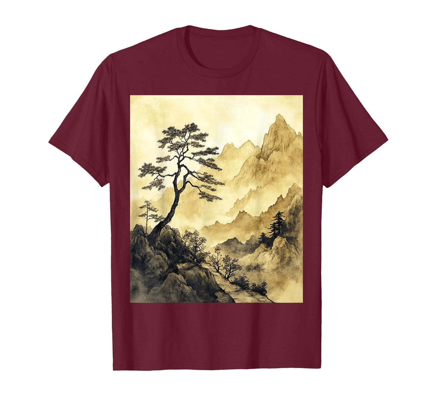 Serene Traditional Chinese Landscape Art T-Shirt