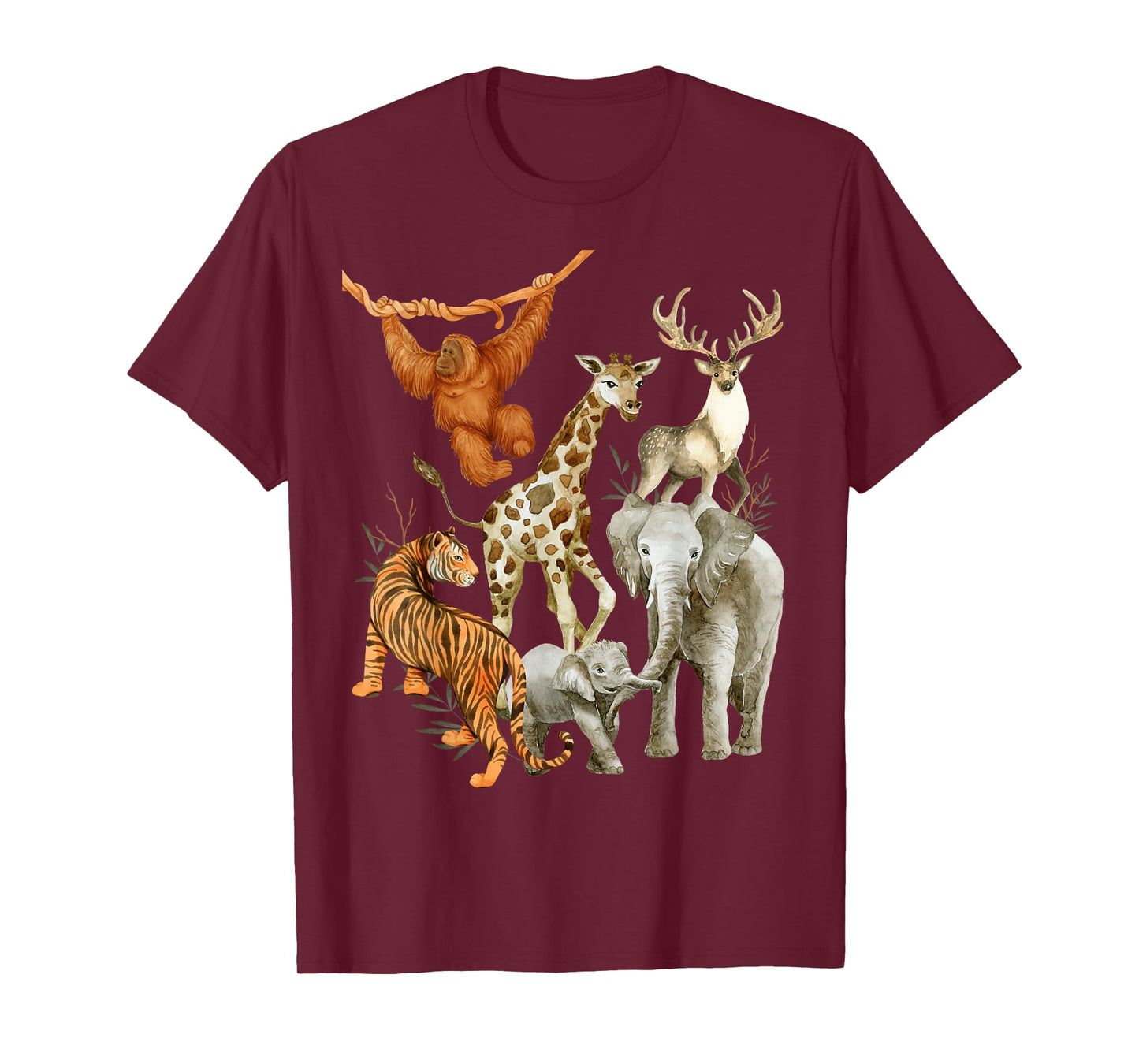 Men Women and Kids Wildlife Zoo Day Party beautiful Animals T-Shirt