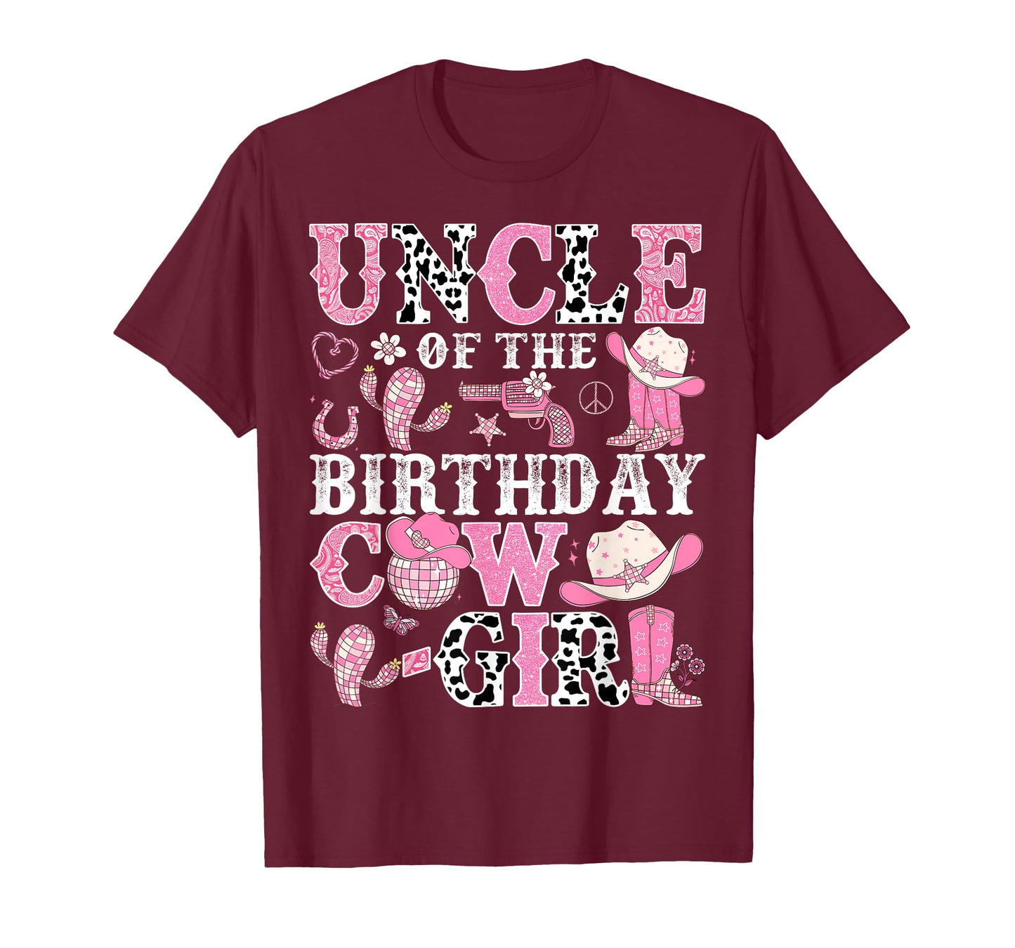 Uncle Of The Birthday Cow-Girl Rodeo CowGirl Birthday T-Shirt