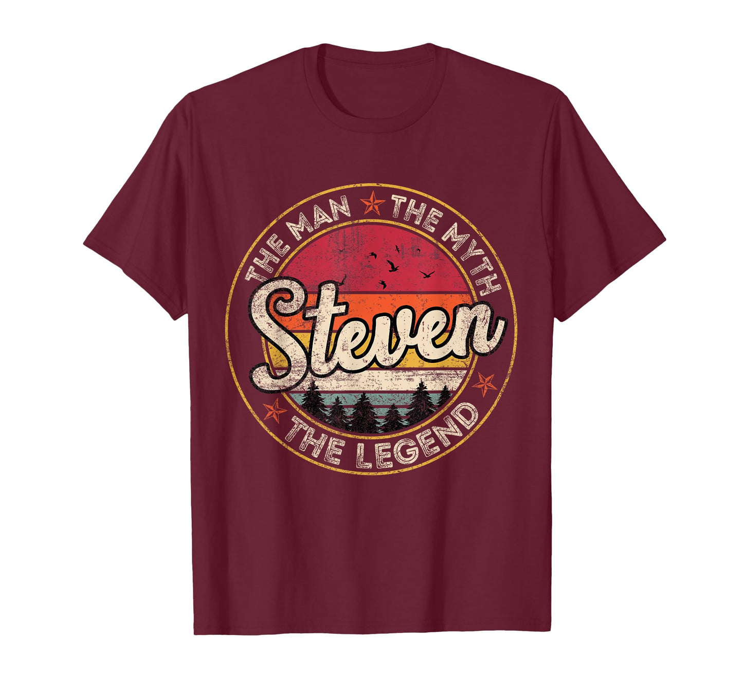 Steven The Man The Myth The Legend Personalized Name T-Shirt