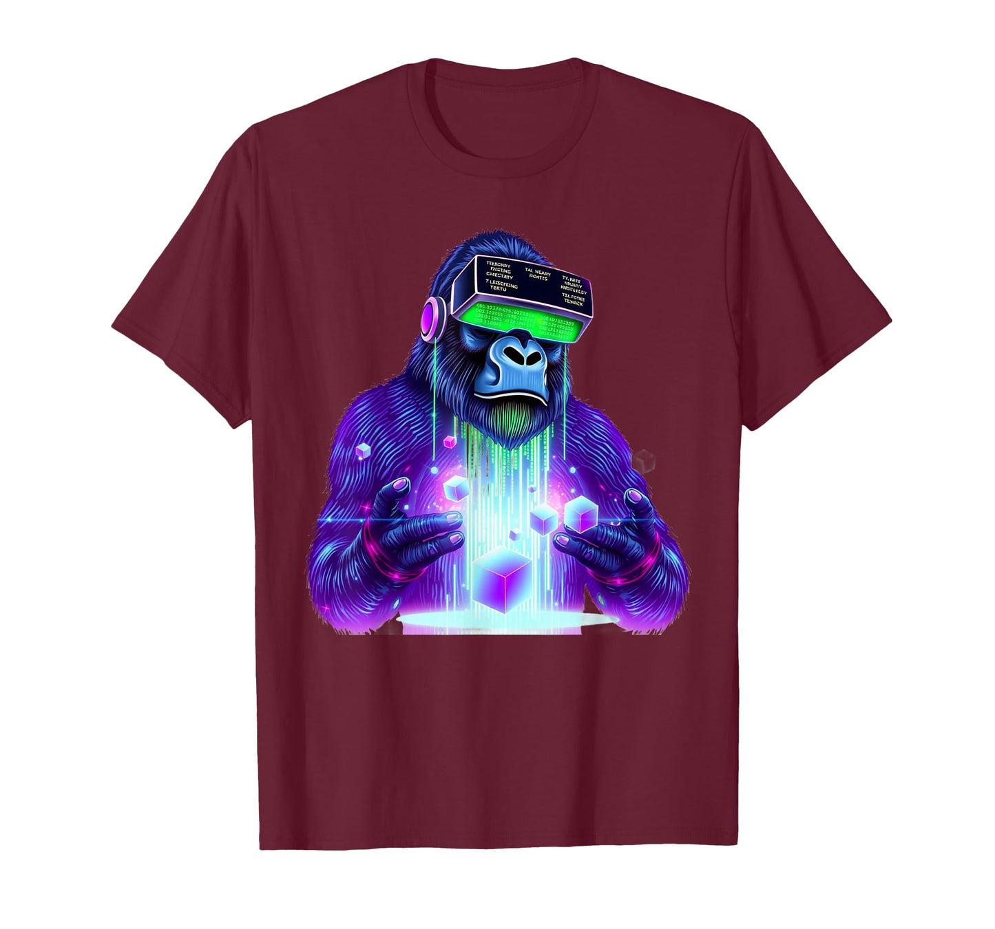 Gorilla VR Gamer Playing Tag Boys Funny Adult Gorilla VR T-Shirt