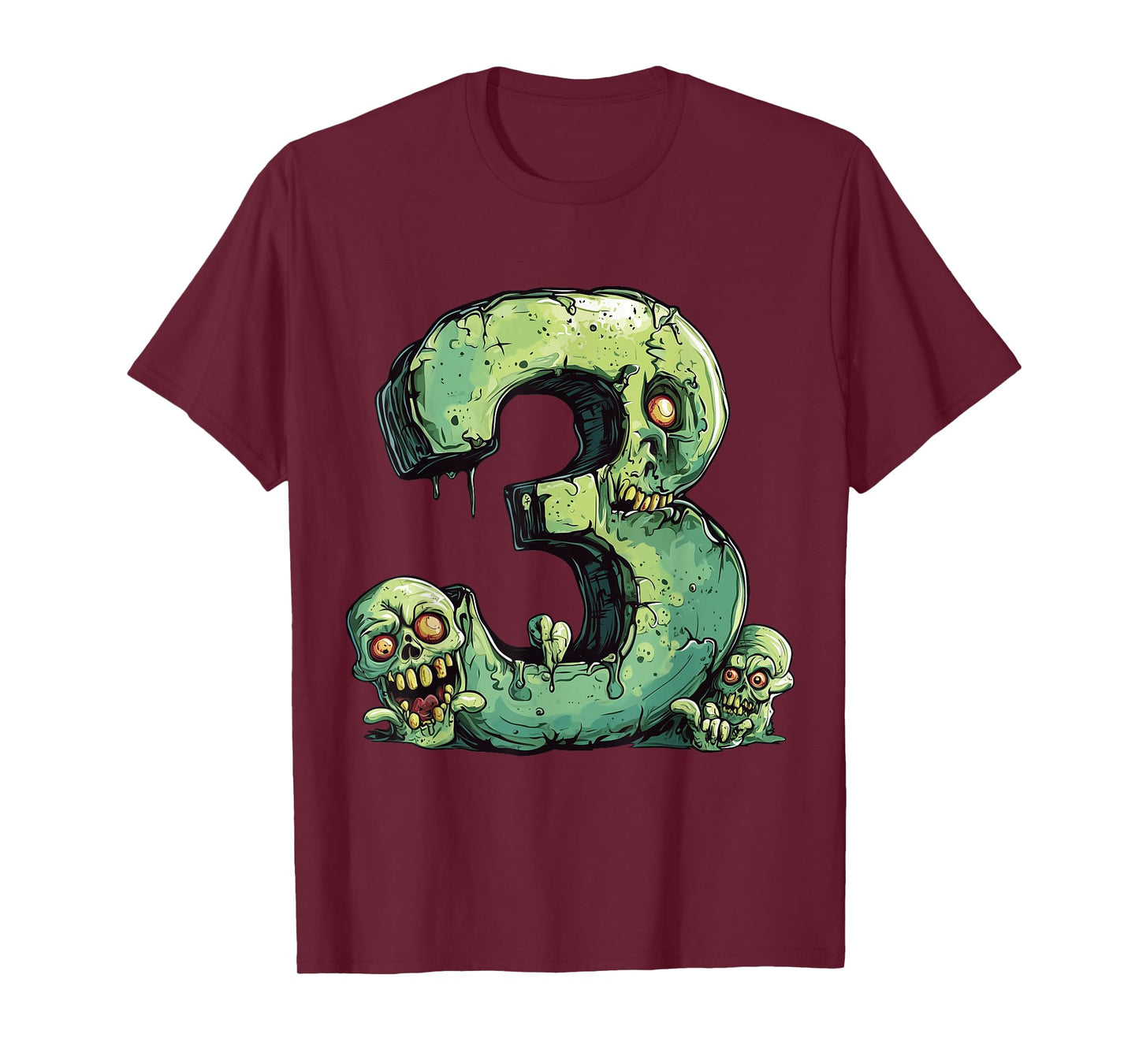 Toddler 3rd Birthday Zombie Halloween Themed 3 Year Old Kids T-Shirt