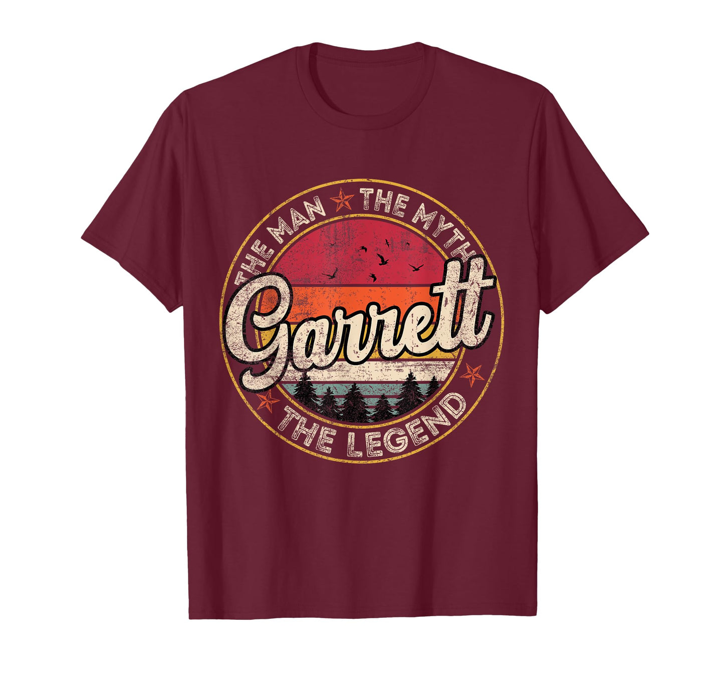 Garrett The Man The Myth The Legend Personalized Name T-Shirt