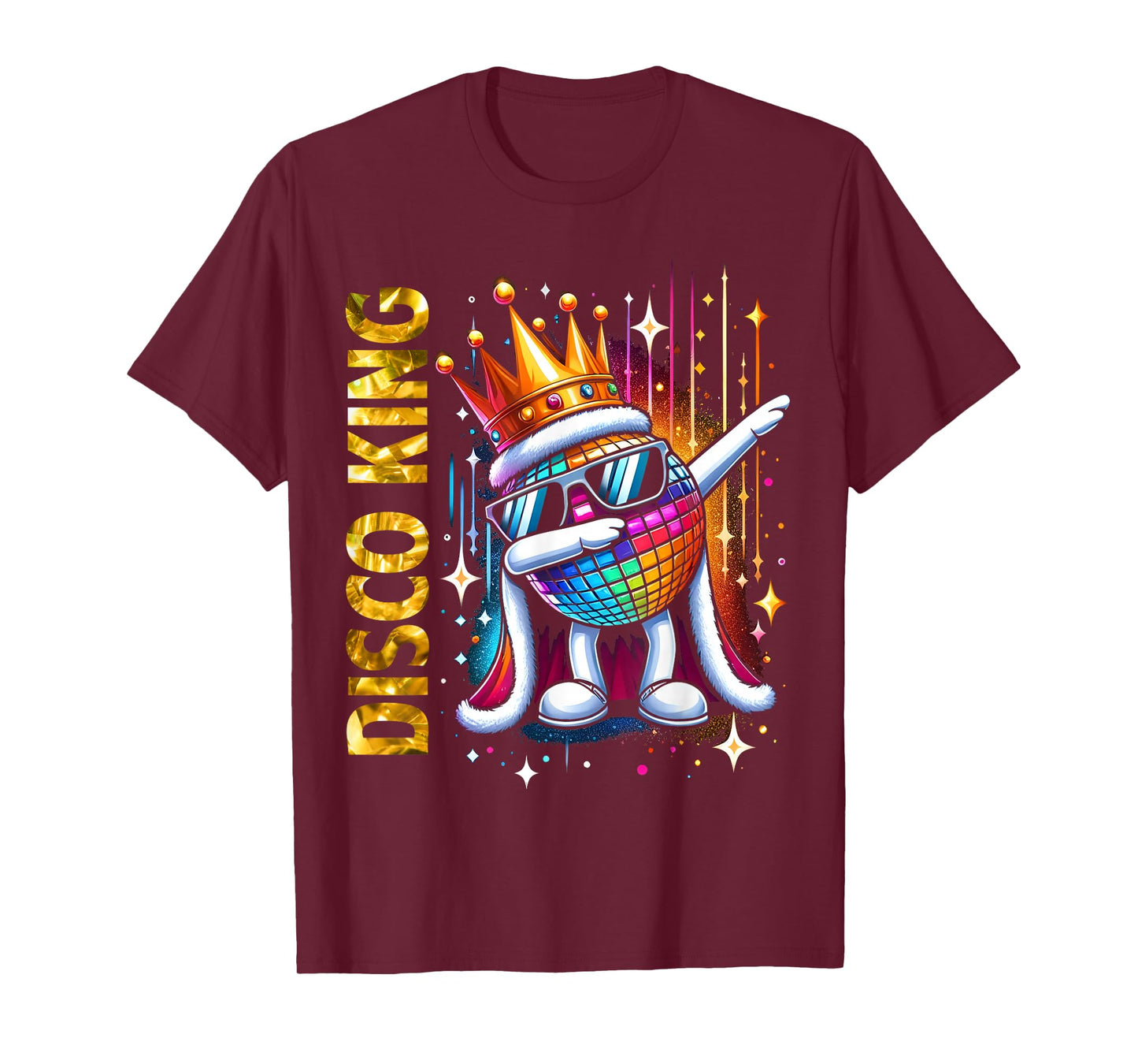 Disco King Vintage 70s 80s Dance Parties Disco Ball Dabbing T-Shirt