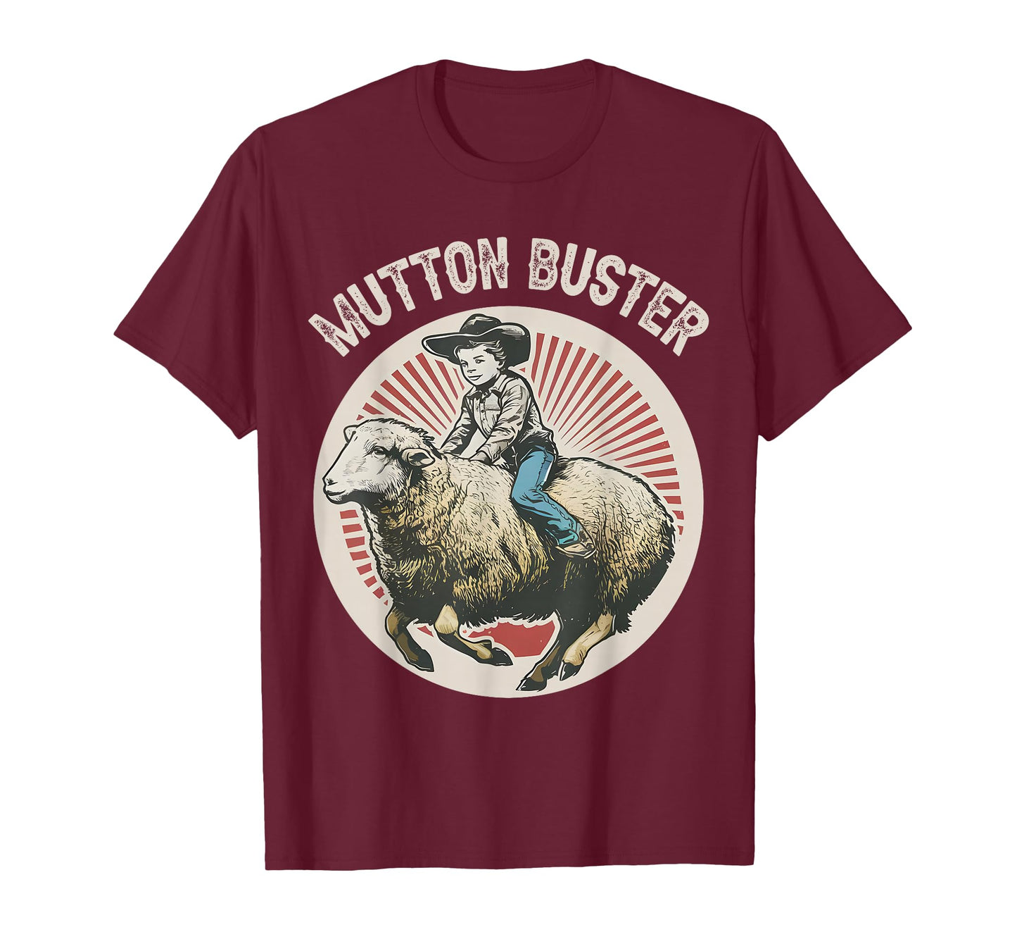 Mutton Buster Mutton Busting Sheep Riding Texas Rodeo Kids T-Shirt