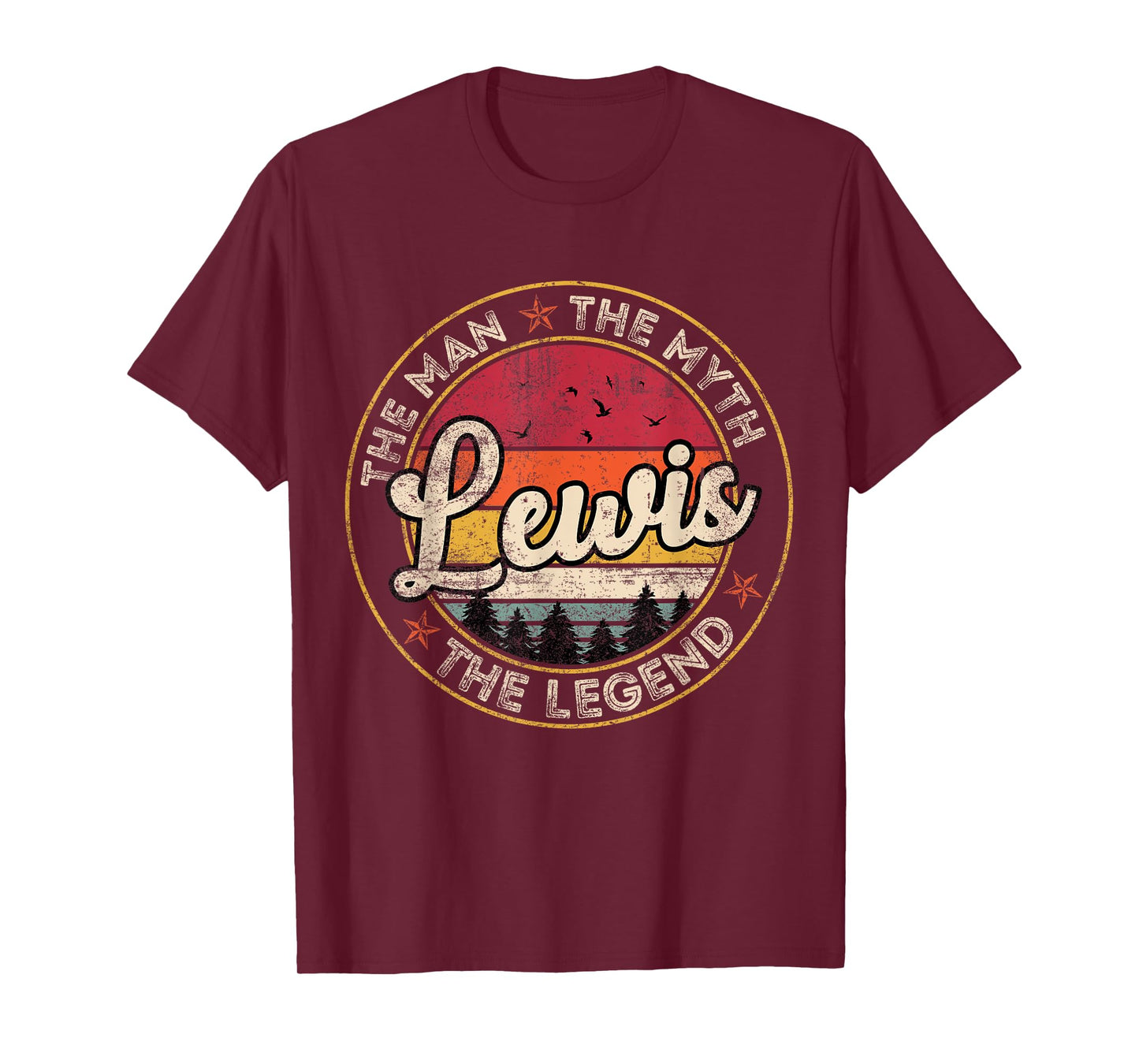 Lewis The Man The Myth The Legend Personalized Name T-Shirt