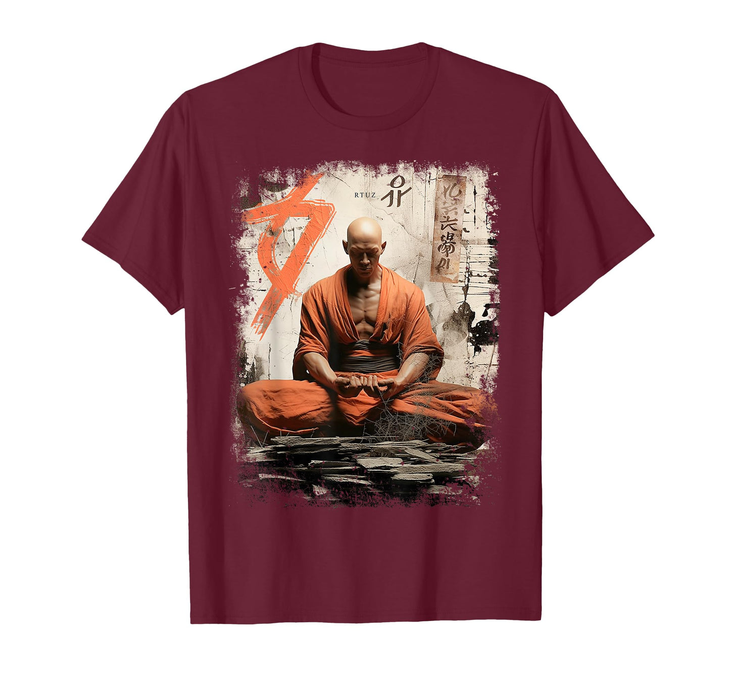 Buddhist Monk Yin & Yang Meditation Buddha Shaolin T-Shirt