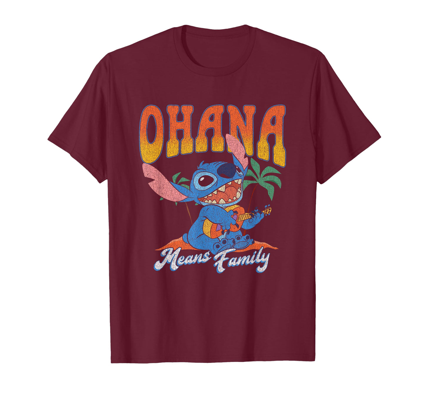 Disney Lilo & Stitch Ohana Means Family Vintage Tropical T-Shirt