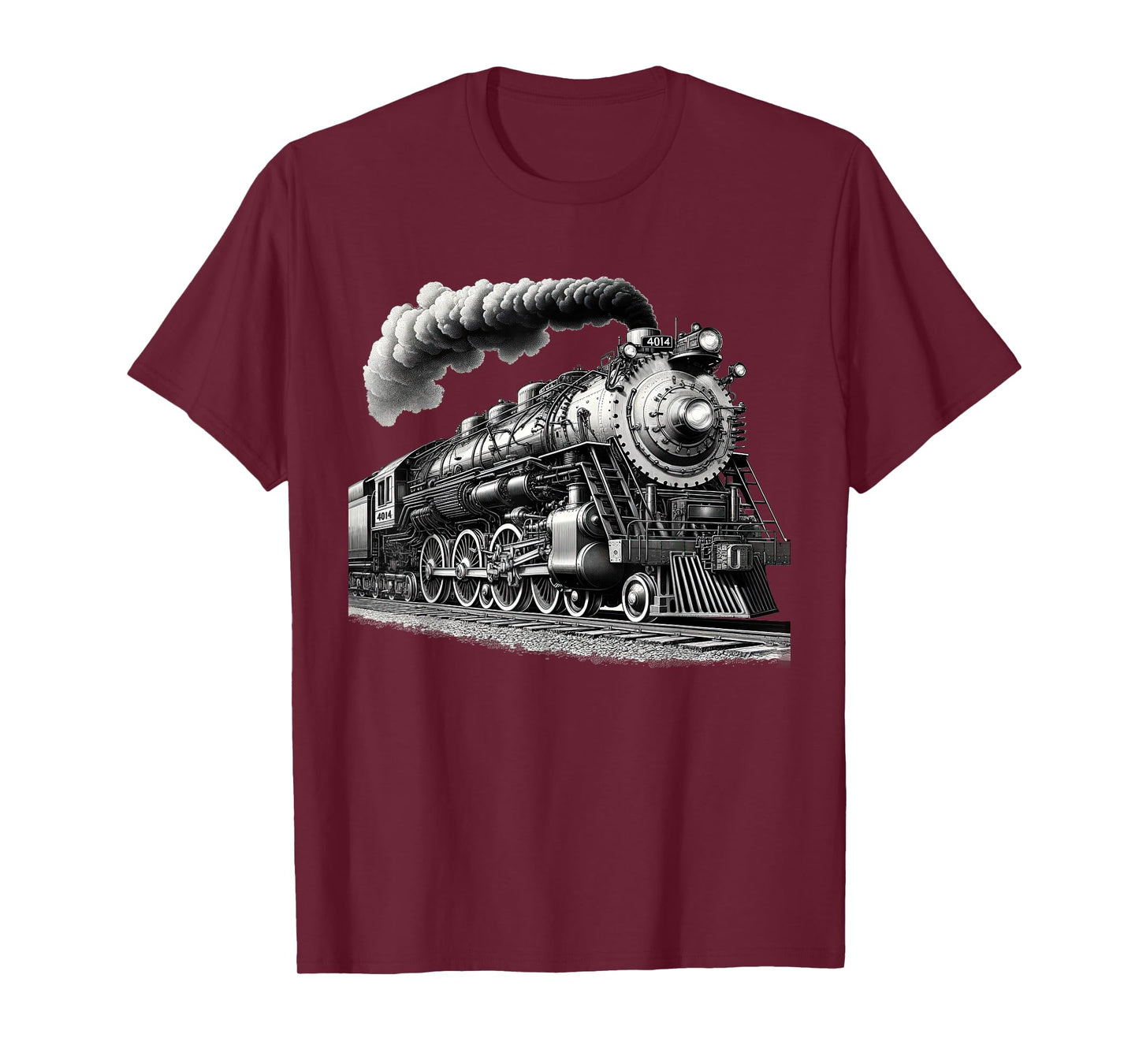 Steam Locomotive Train Vintage 1940s Style Engine Railroad T-Shirt