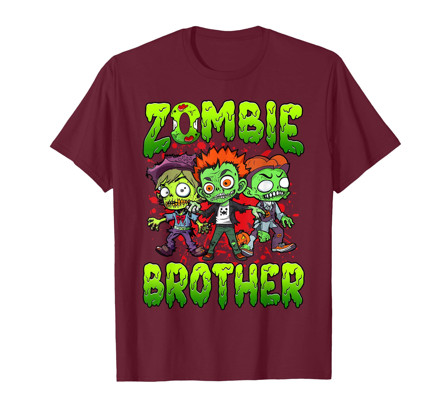 Zombie Brother Halloween Costume Family Matching T-Shirt