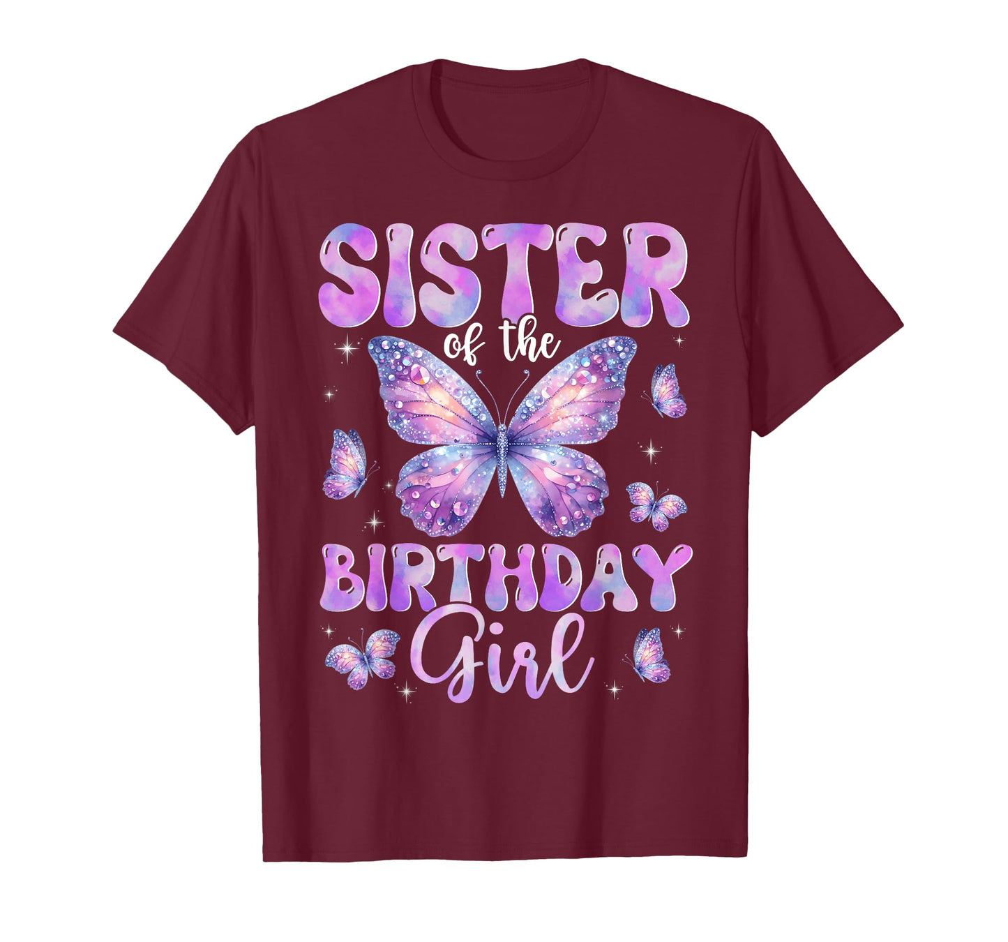 Sister Of The Birthday Girl Butterfly Family Matching T-Shirt
